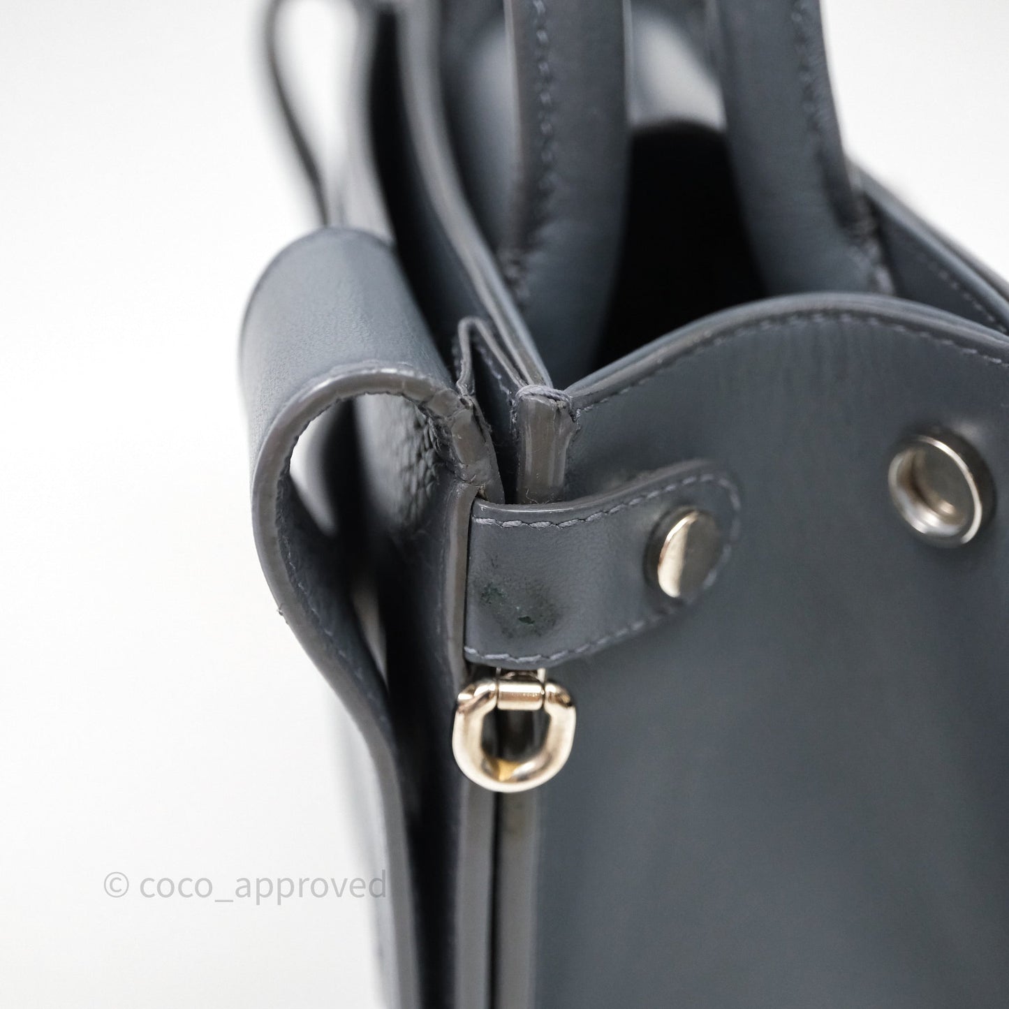 Christian Dior Mini Diorever Bag Grained Calfskin Grey