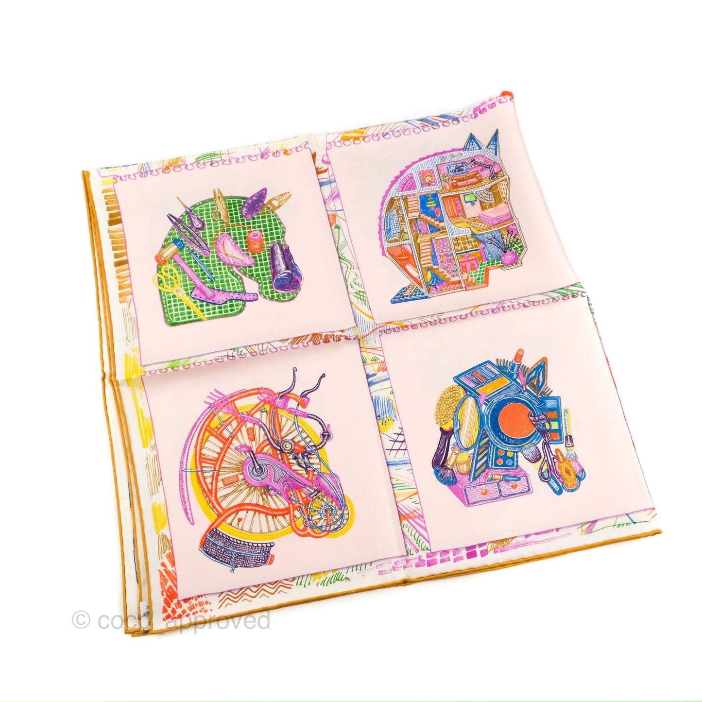 Hermès Chevaloscope Silk Scarf 90