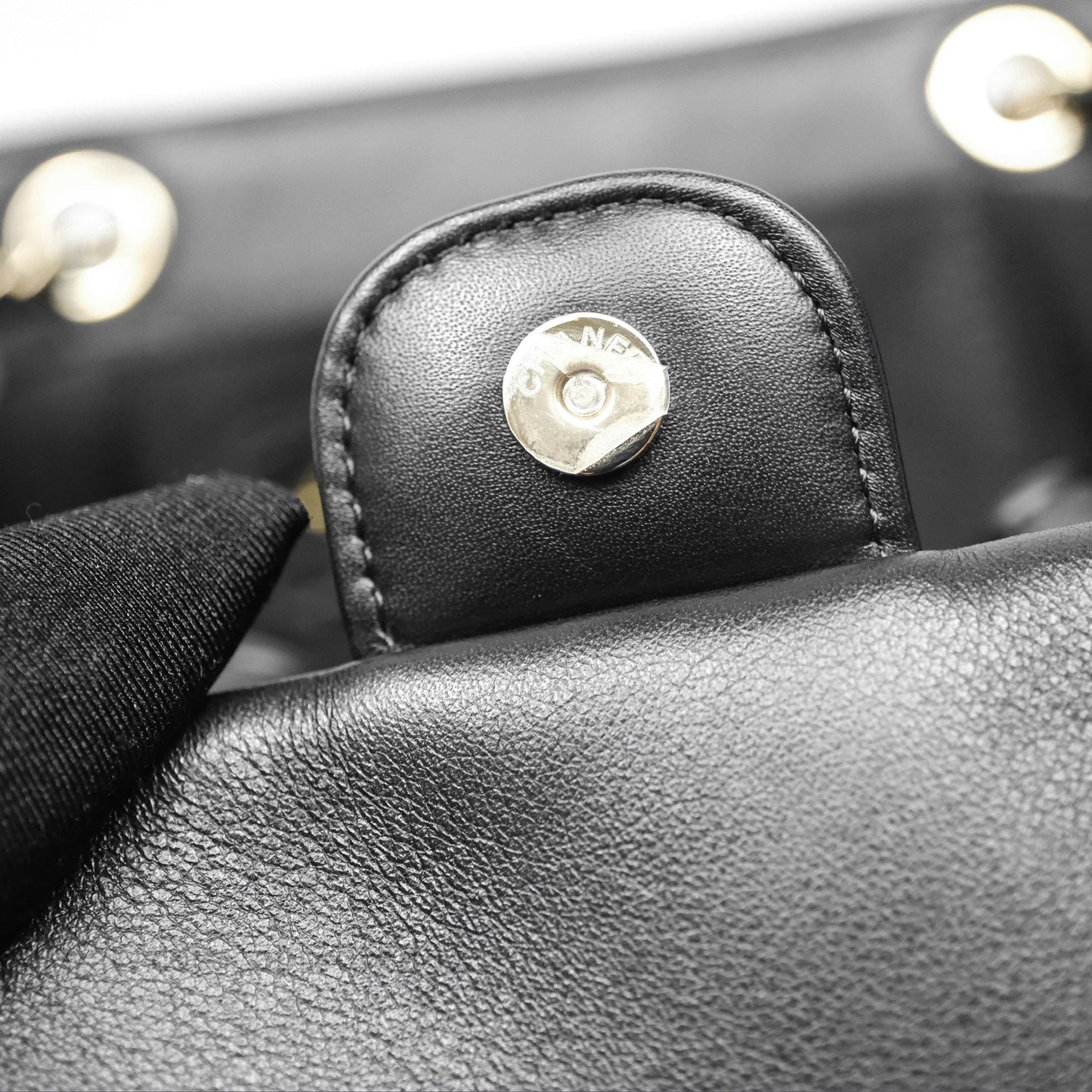 Chanel Quilted Large Duma Drawstring Backpack Black Calfskin