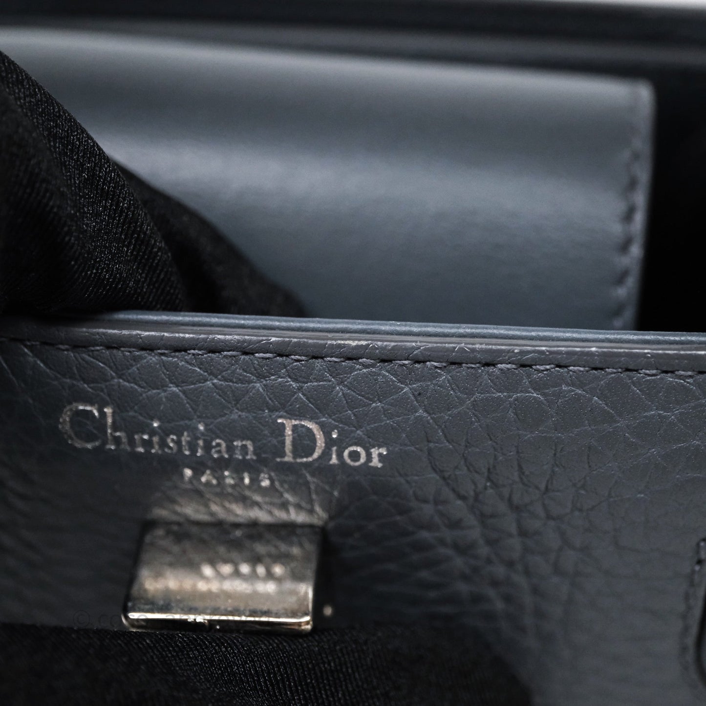 Christian Dior Mini Diorever Bag Grained Calfskin Grey