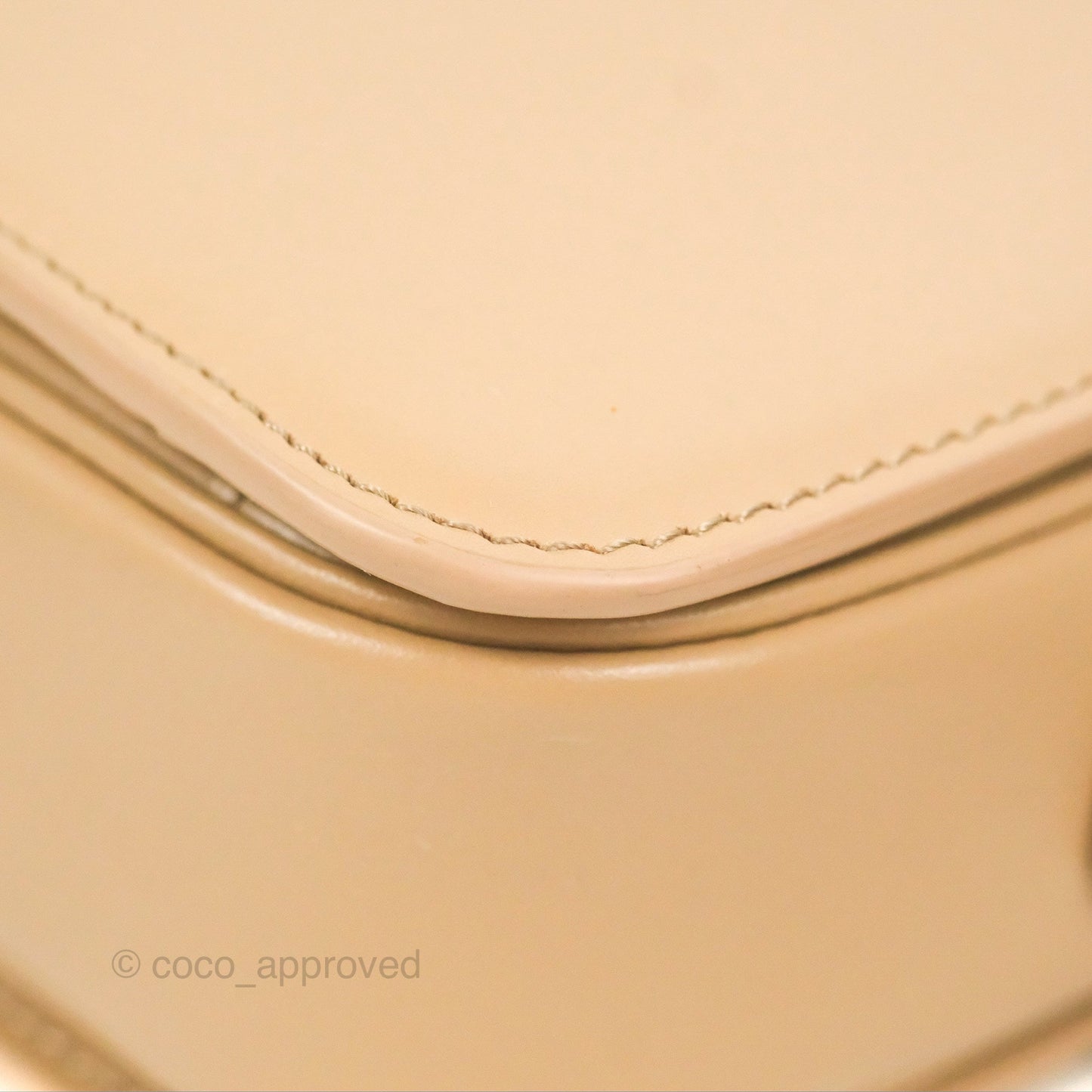 Celine Teen Triomphe Bag Shiny Calfskin Light Beige
