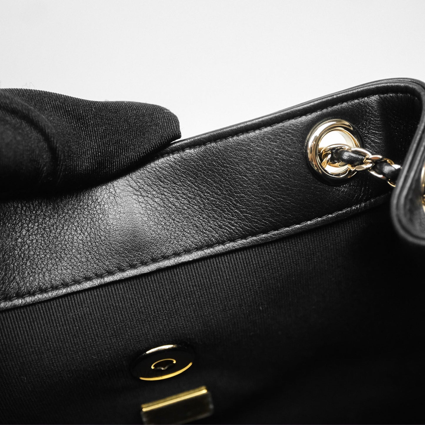 Chanel Quilted Large Duma Drawstring Backpack Black Calfskin