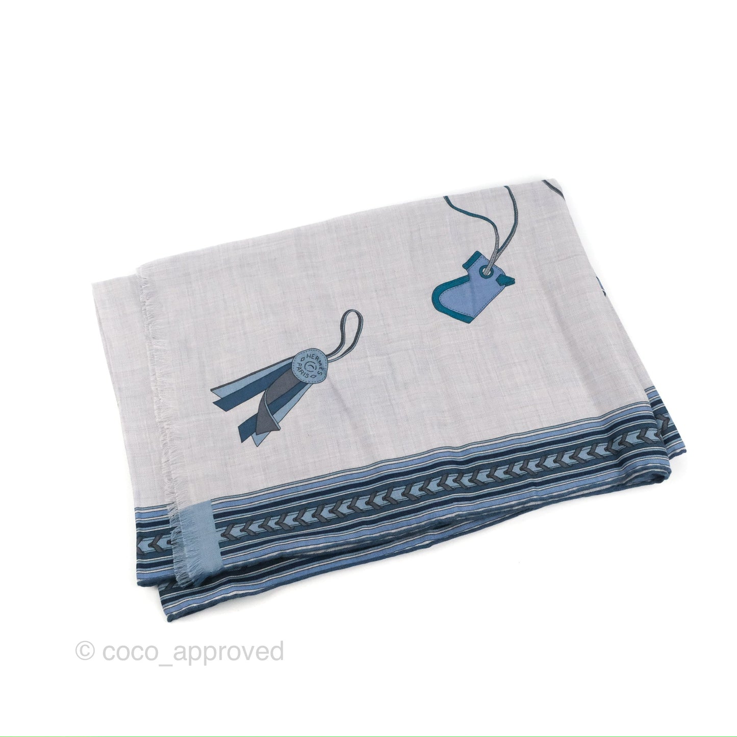 Hermès Et Gris Gris Cashmere/Silk Rectangle Scarf