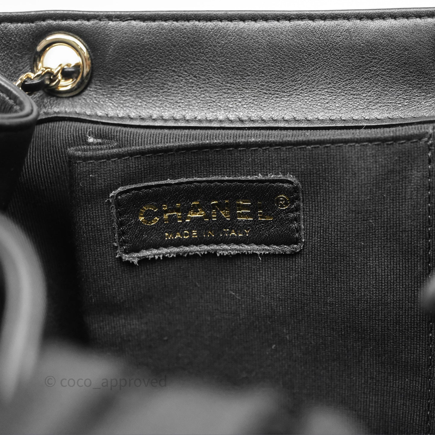 Chanel Quilted Large Duma Drawstring Backpack Black Calfskin
