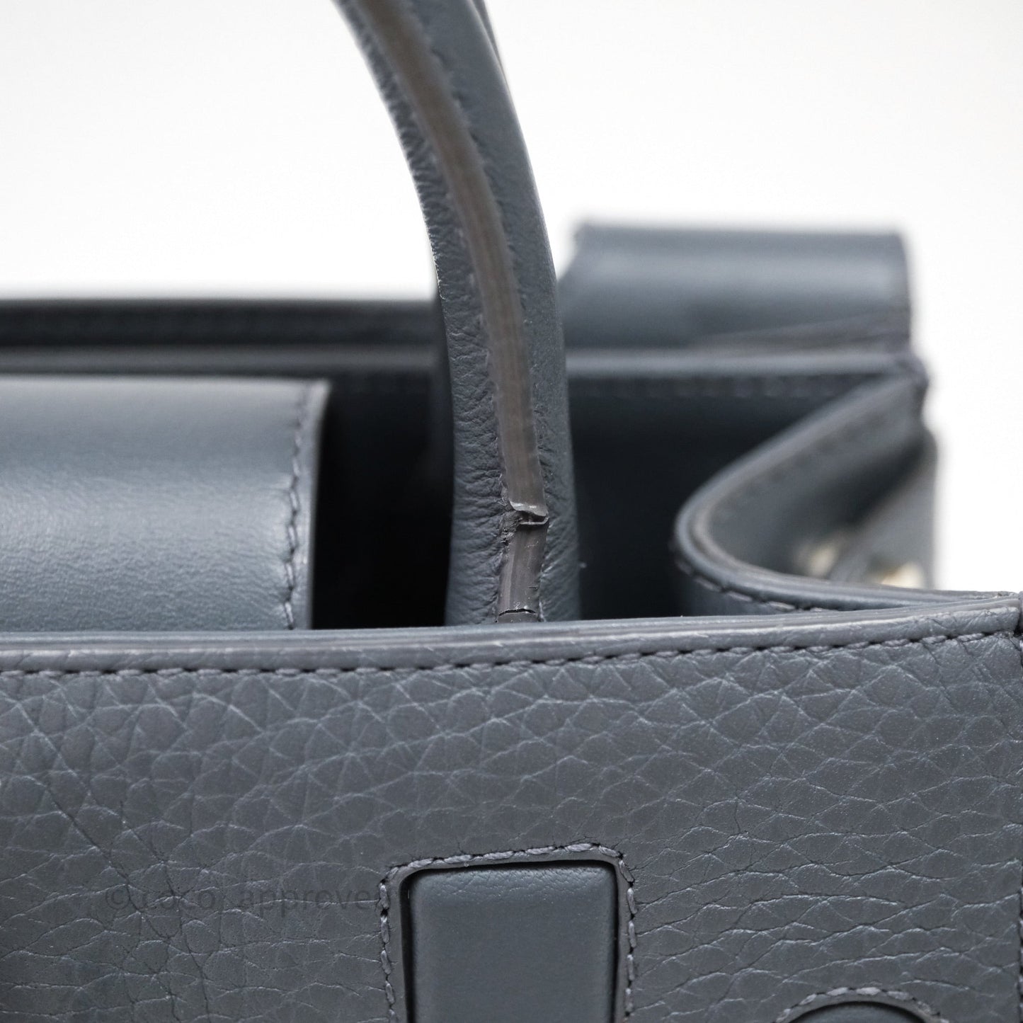 Christian Dior Mini Diorever Bag Grained Calfskin Grey