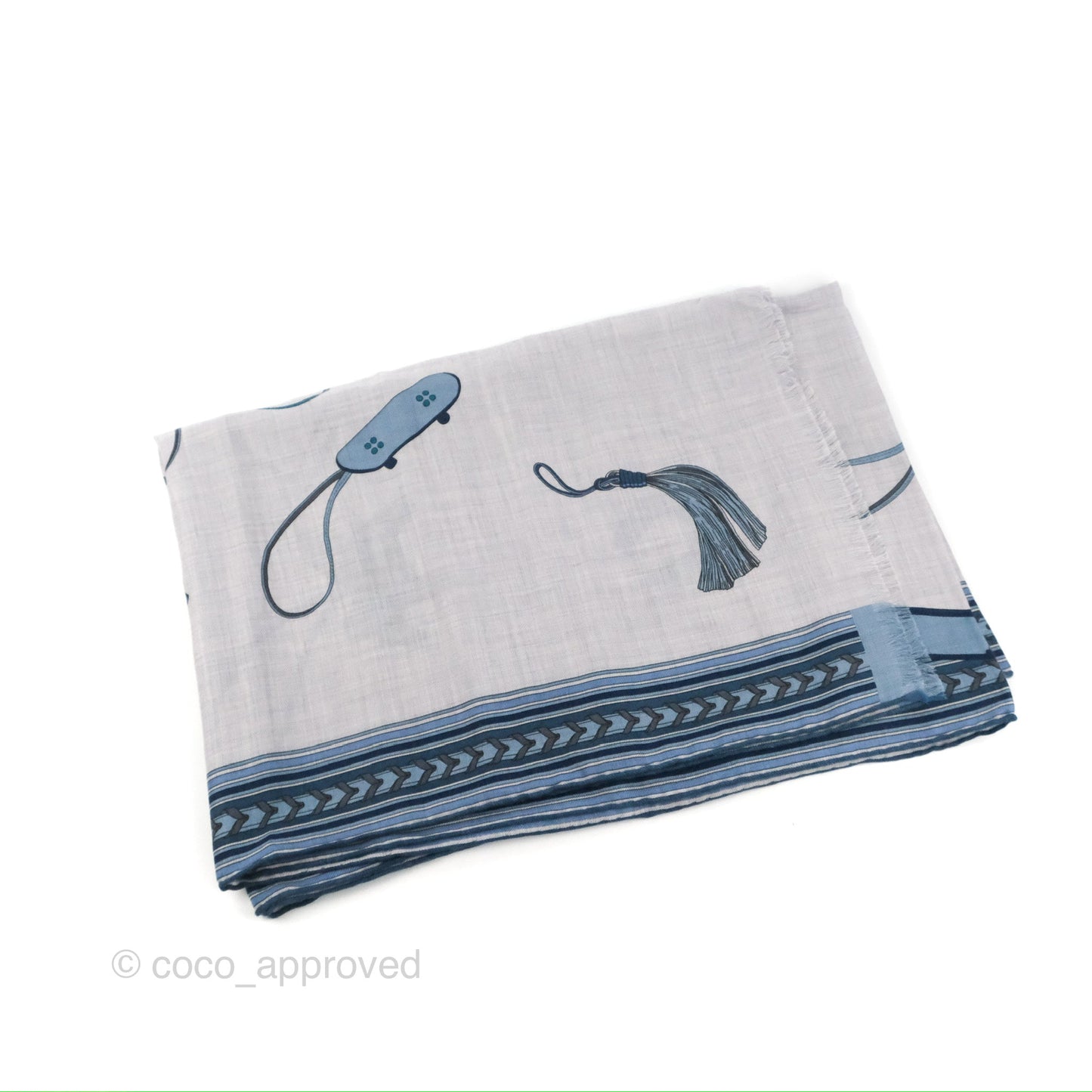 Hermès Et Gris Gris Cashmere/Silk Rectangle Scarf