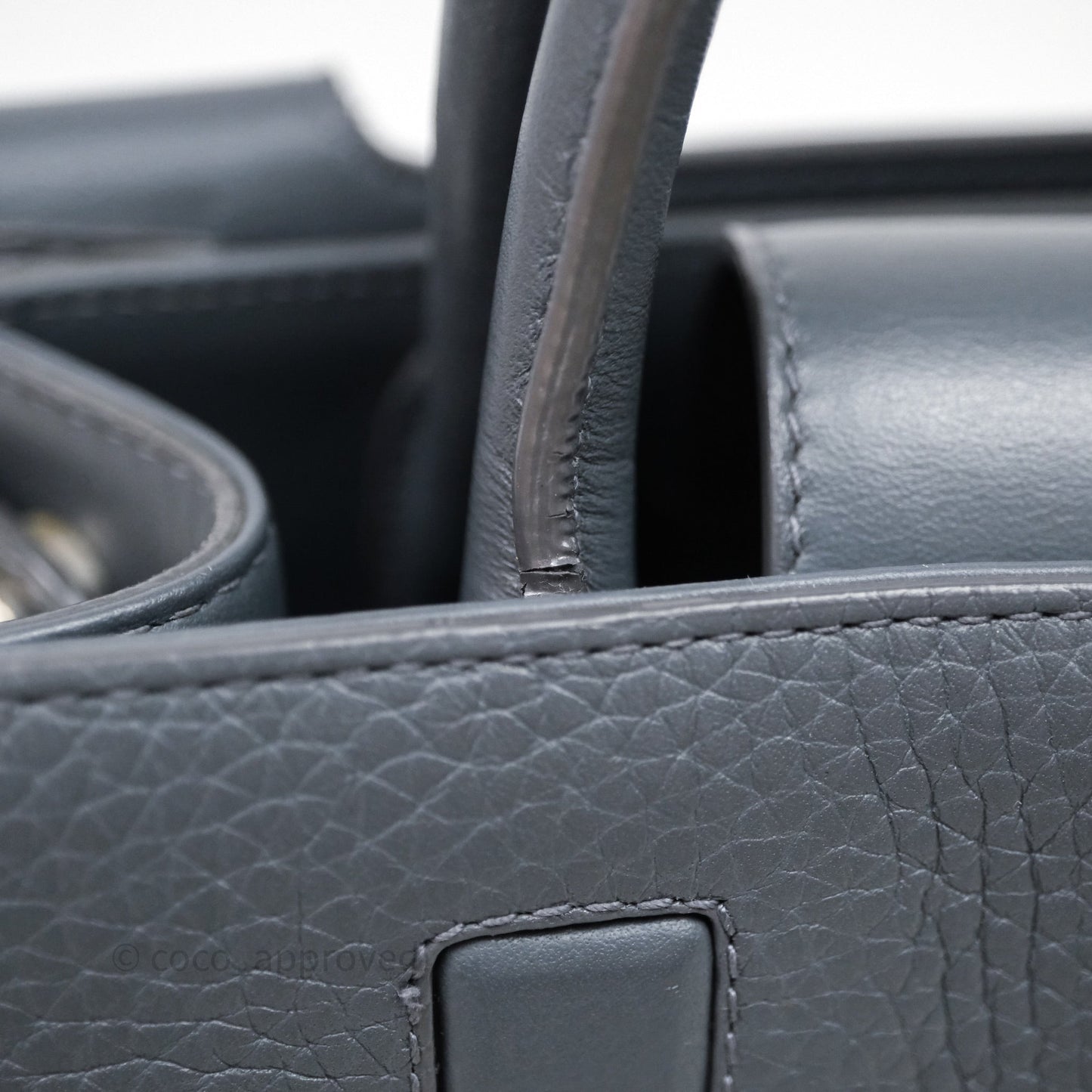 Christian Dior Mini Diorever Bag Grained Calfskin Grey