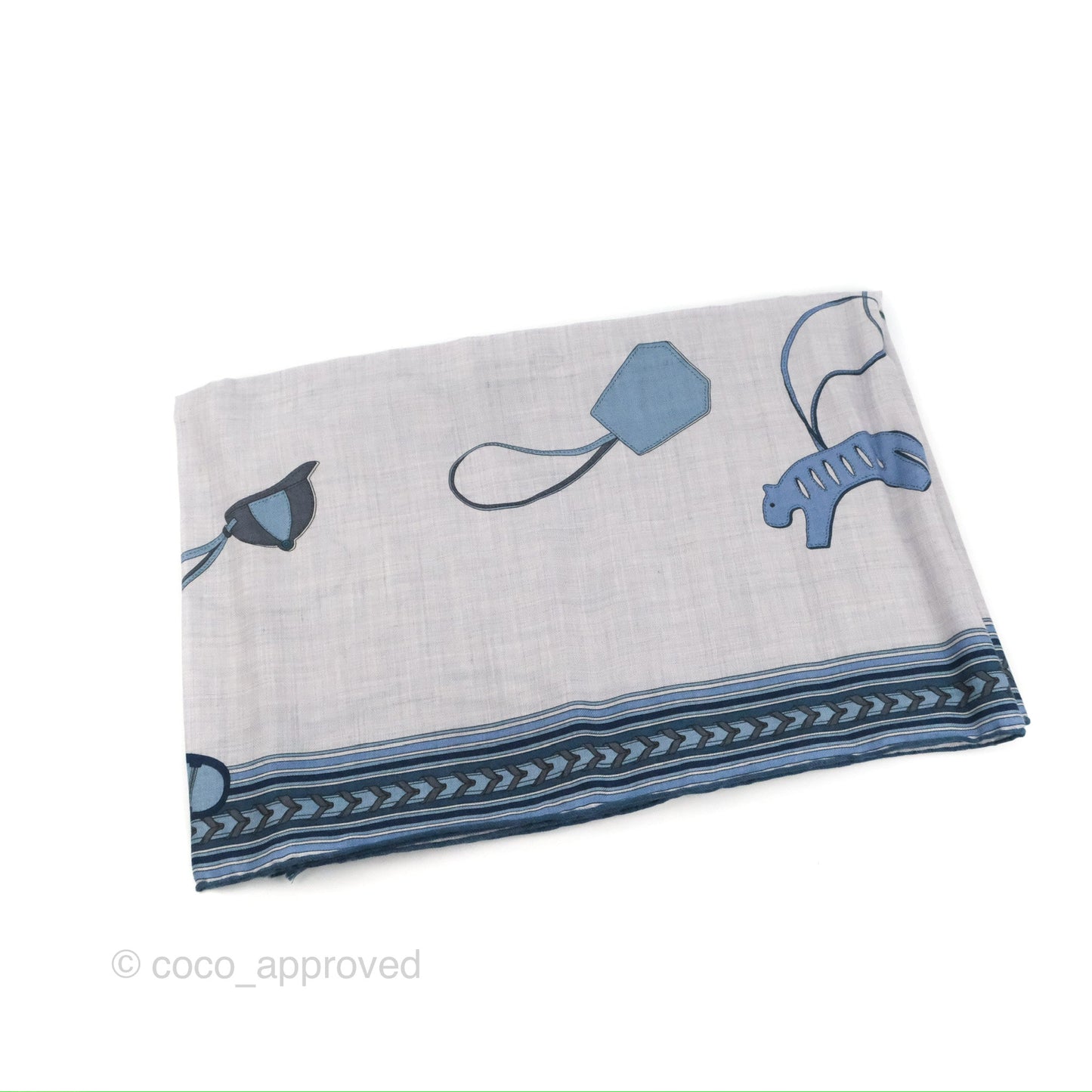 Hermès Et Gris Gris Cashmere/Silk Rectangle Scarf