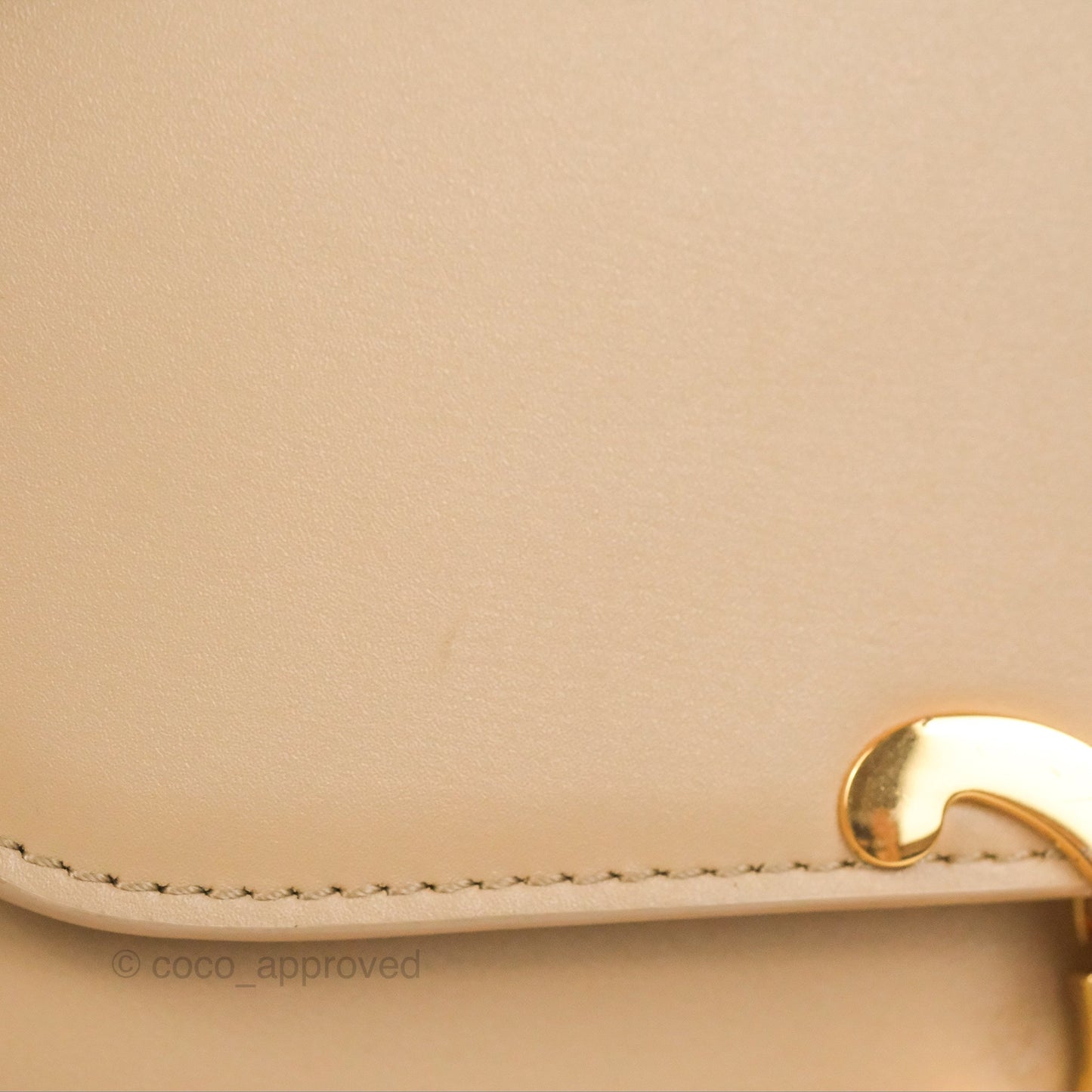 Celine Teen Triomphe Bag Shiny Calfskin Light Beige