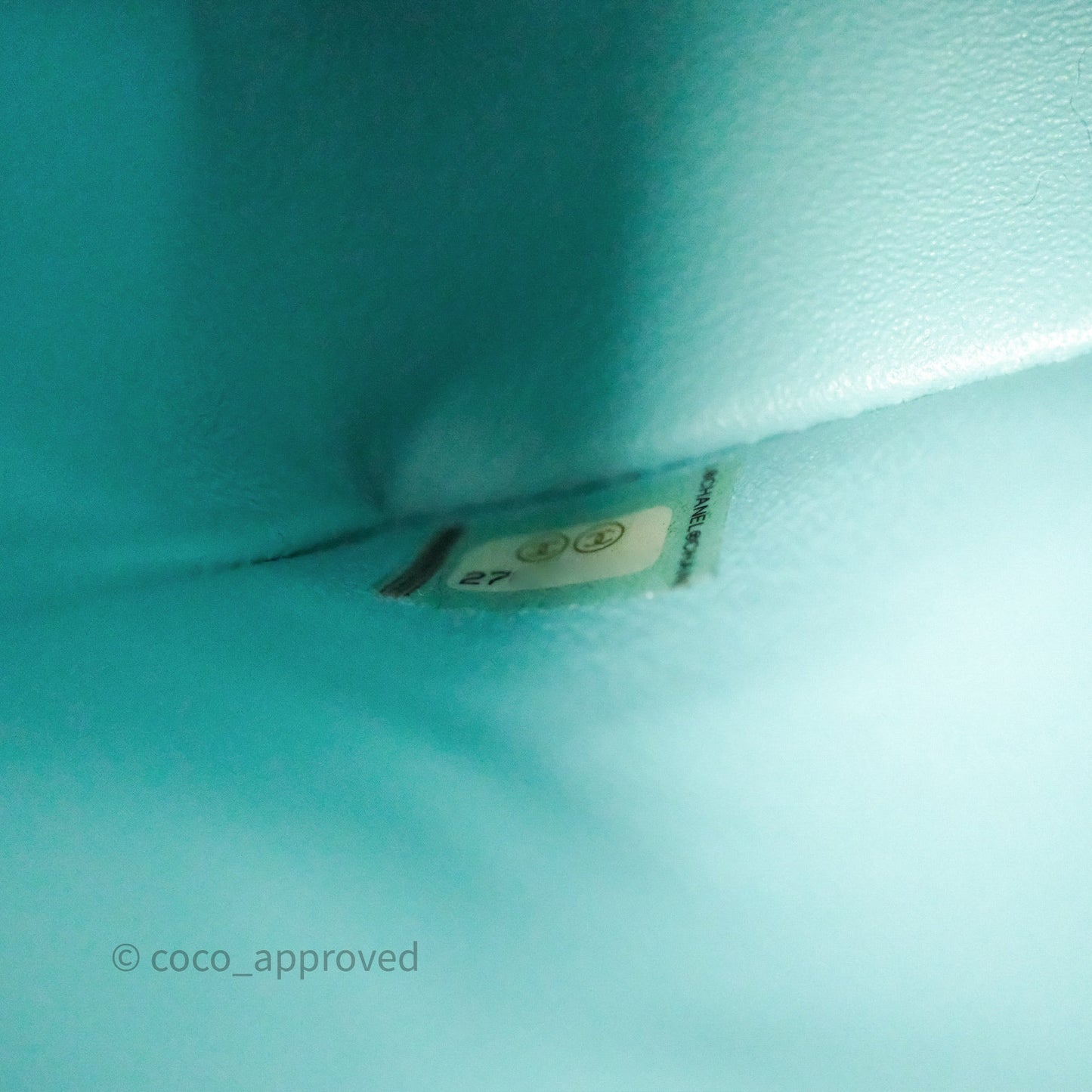 Chanel Small Classic Flap Quilted Light Tiffany Blue Caviar Gold Hardware