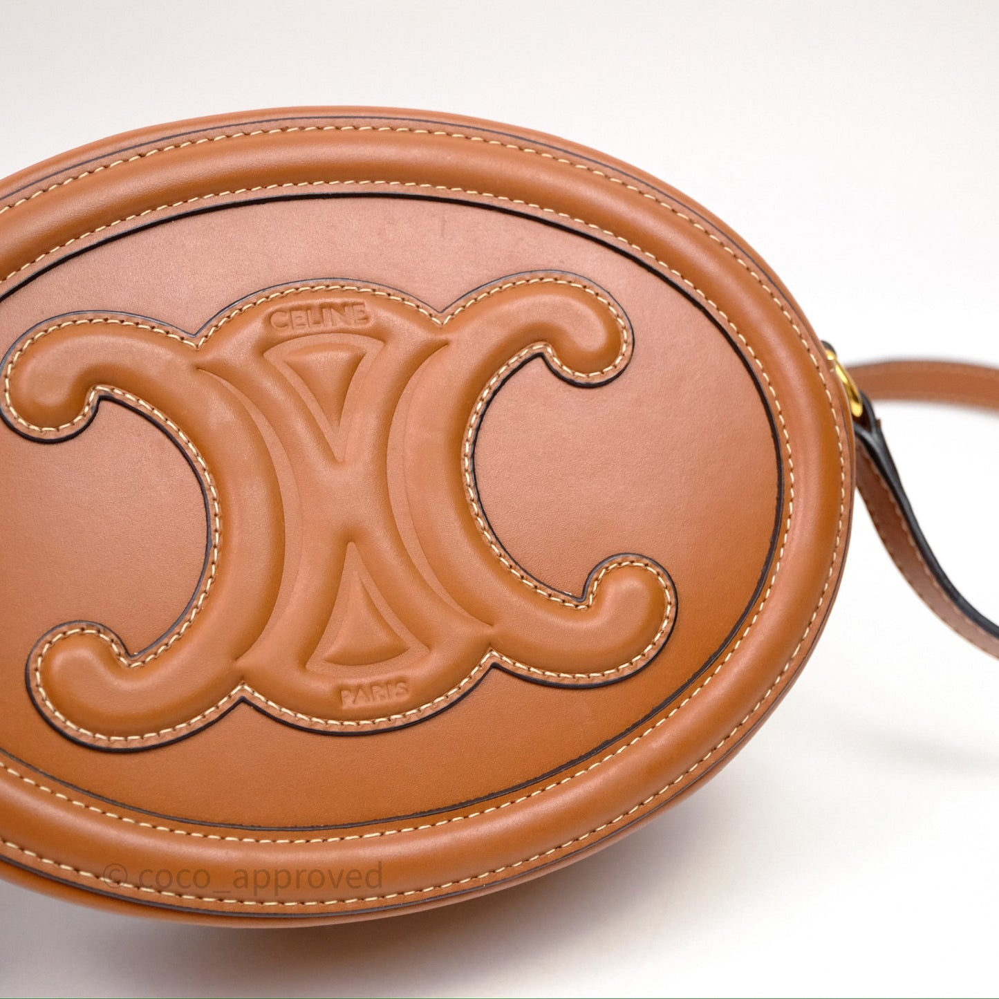 Celine Oval Bag Cuir Triophe Tan Calfskin