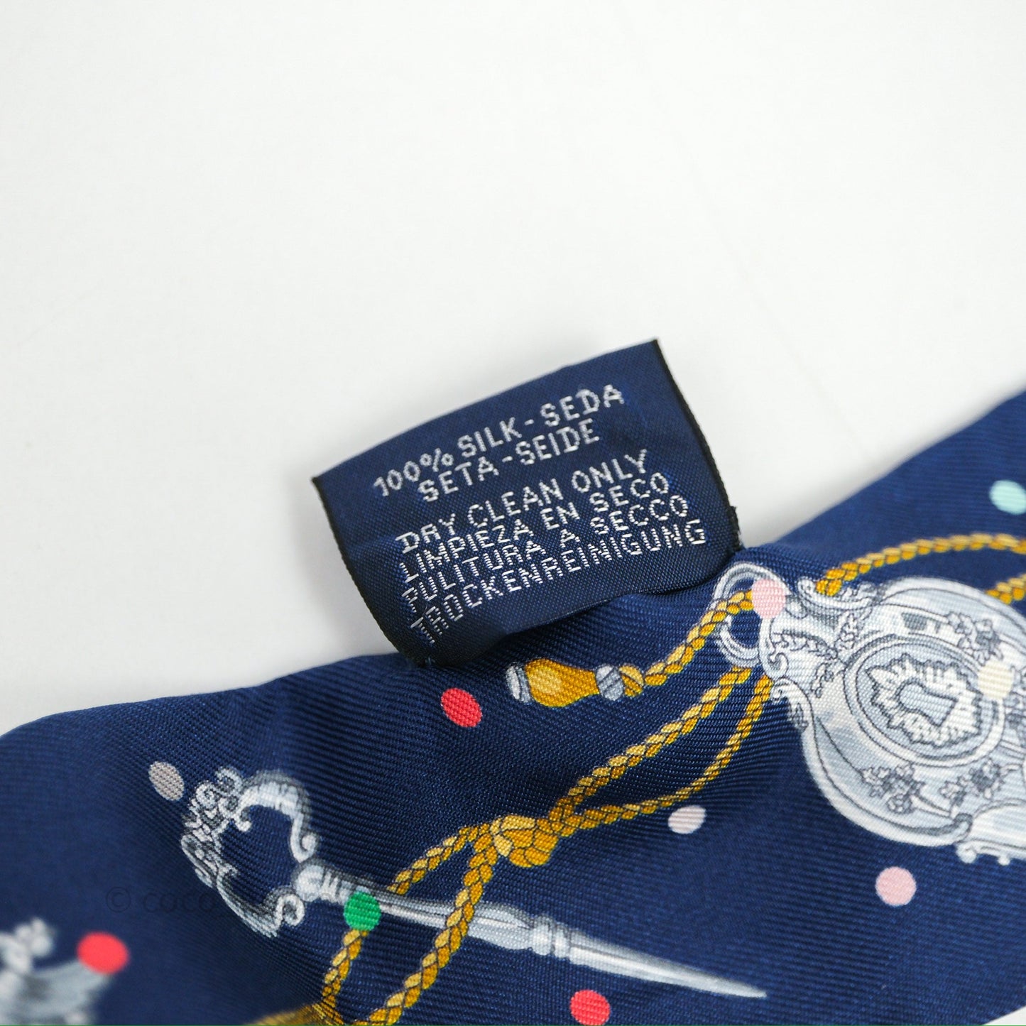 Hermes Silk Les Cles A Pois Twilly
