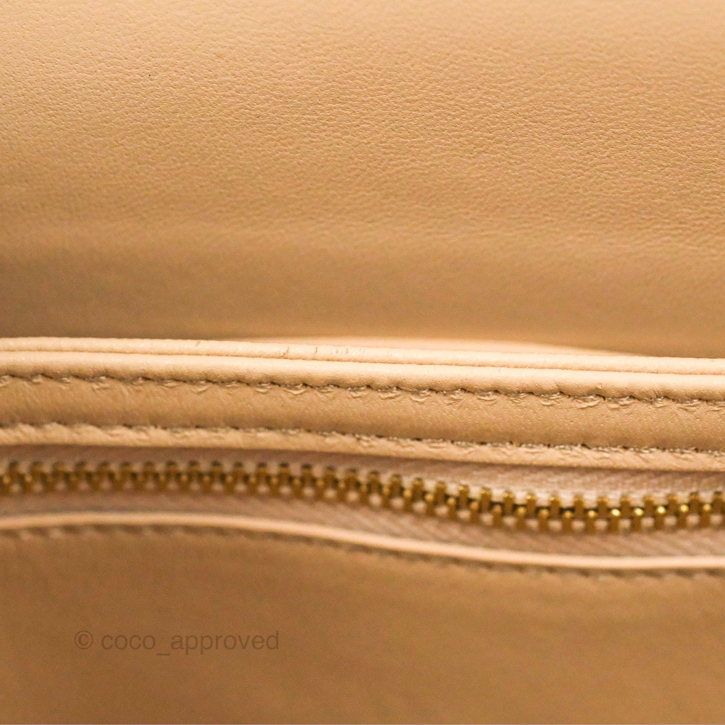 Celine Teen Triomphe Bag Shiny Calfskin Light Beige