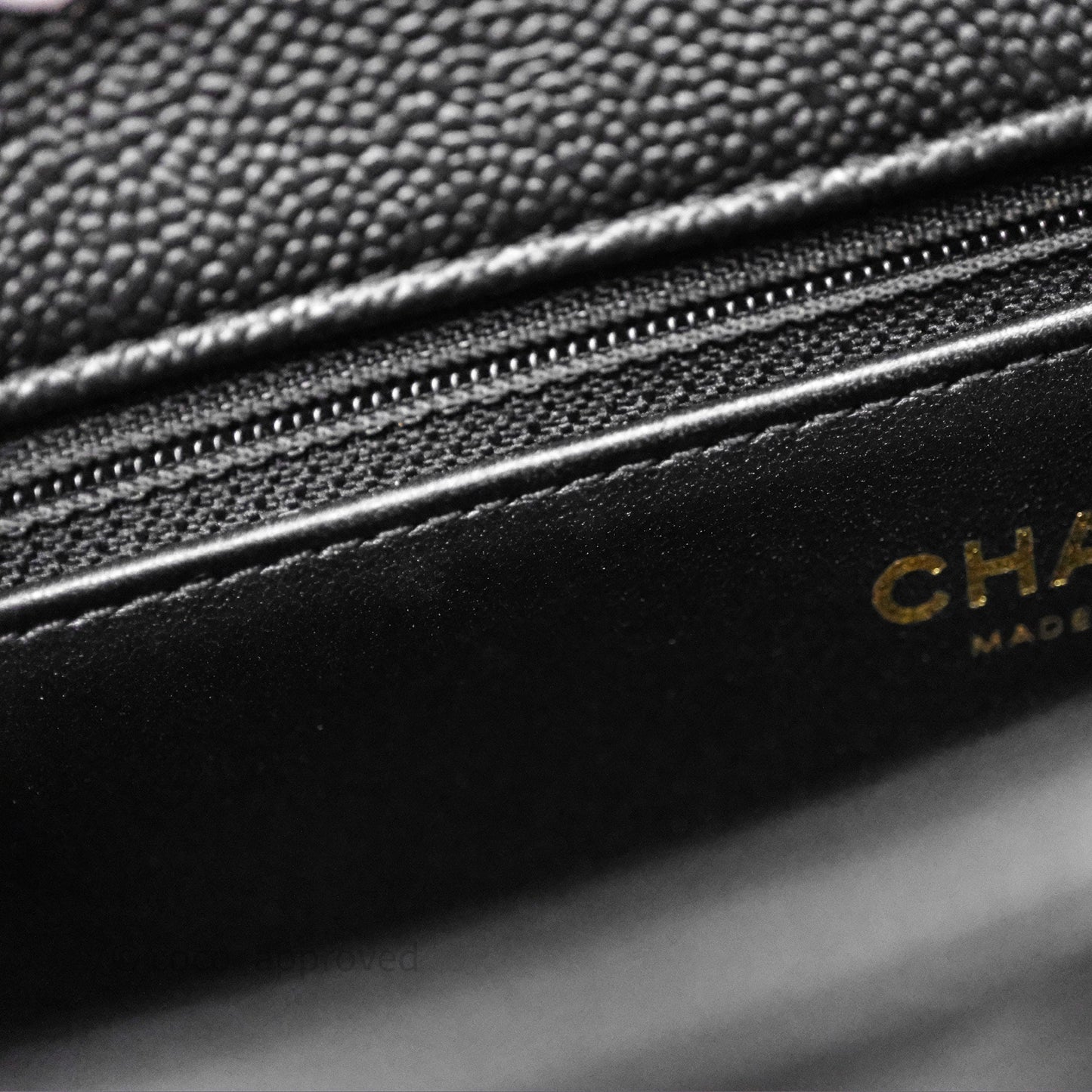 Chanel Flap Bag Heart Adjustable Chain Black Caviar Aged Gold Hardware