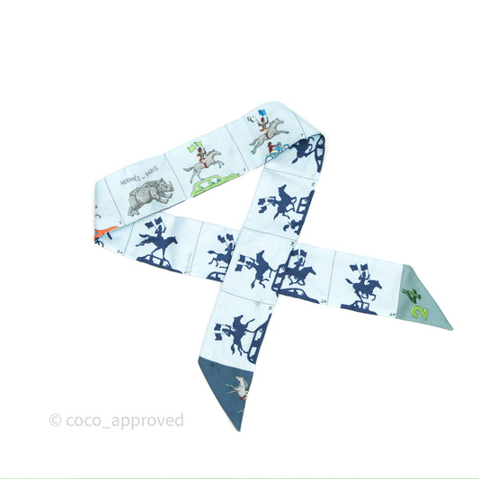 Hermes Parade Twilly Bleu Glacier / Vert Amande / Or