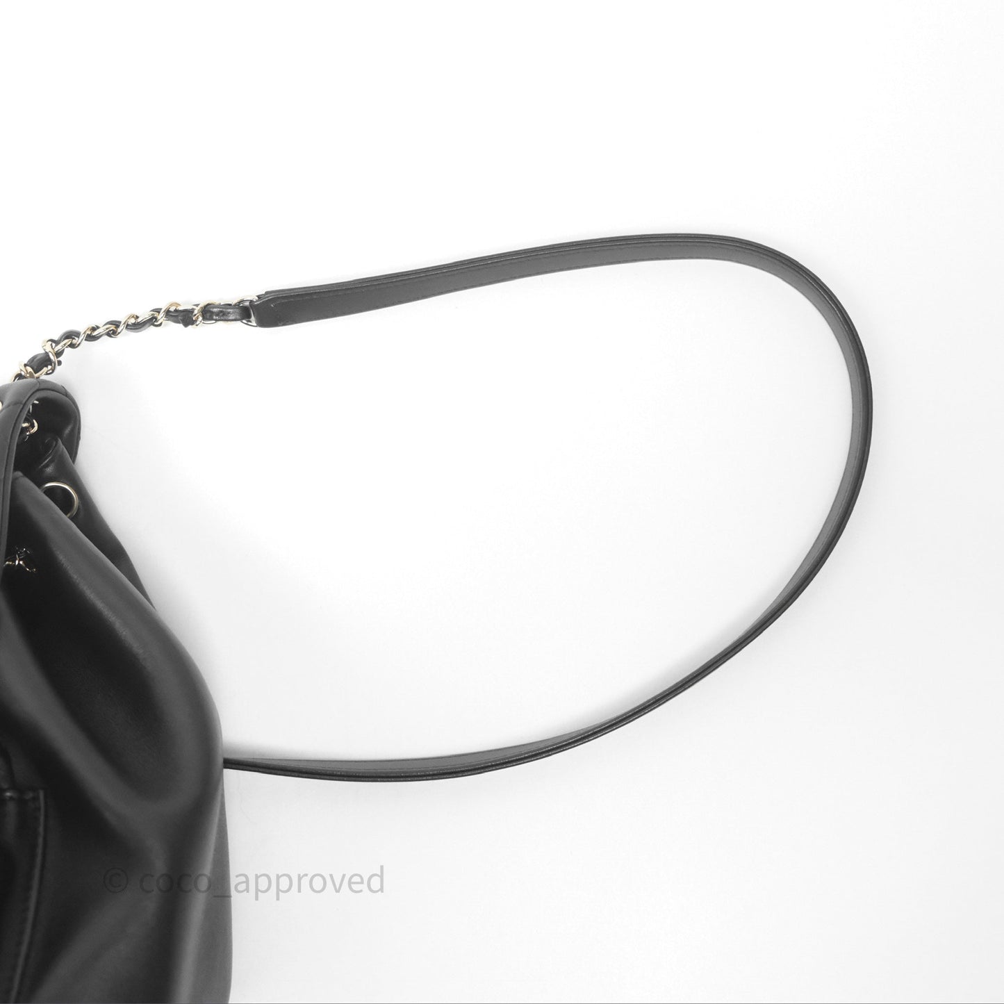 Chanel Quilted Large Duma Drawstring Backpack Black Calfskin