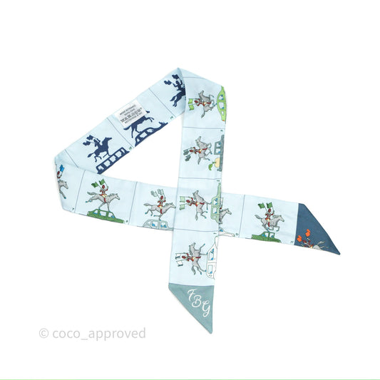 Hermes Parade Twilly Bleu Glacier / Vert Amande / Or