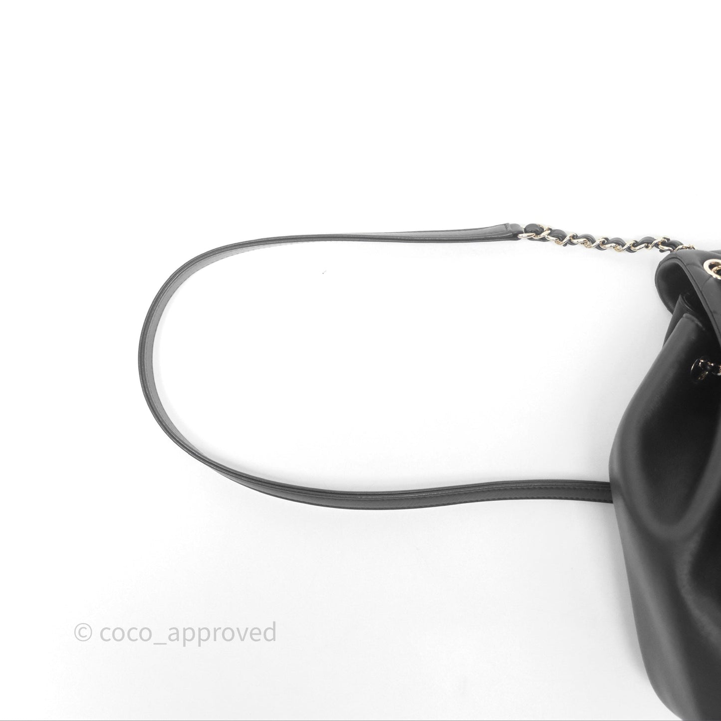 Chanel Quilted Large Duma Drawstring Backpack Black Calfskin