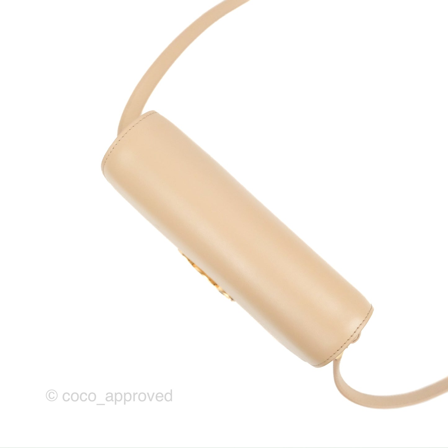 Celine Teen Triomphe Bag Shiny Calfskin Light Beige
