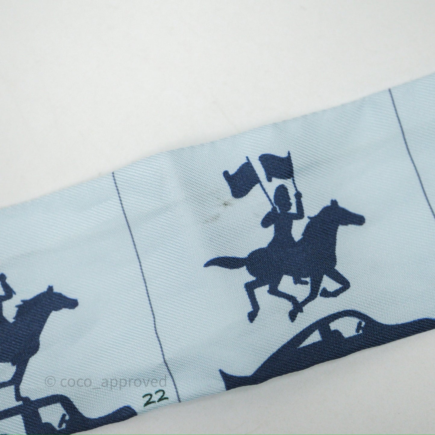 Hermes Parade Twilly Bleu Glacier / Vert Amande / Or