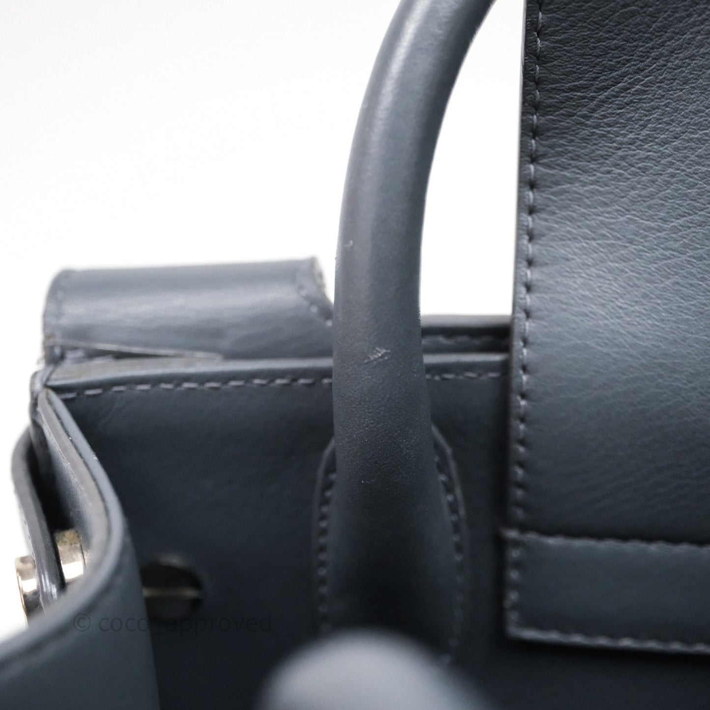 Christian Dior Mini Diorever Bag Grained Calfskin Grey