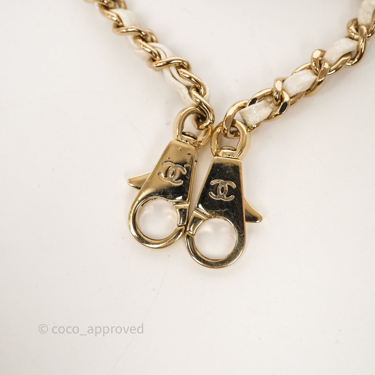 Chanel Mini Coco Handle Quilted Iridescent White Caviar Gold Hardware