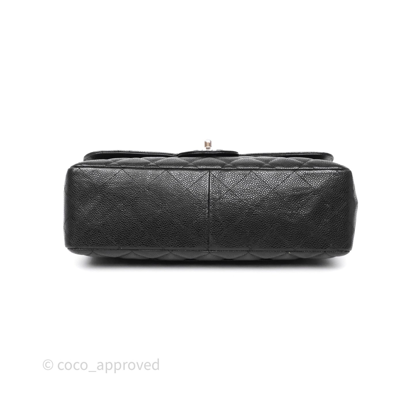Chanel Jumbo Single Flap Black Caviar Silver Hardware