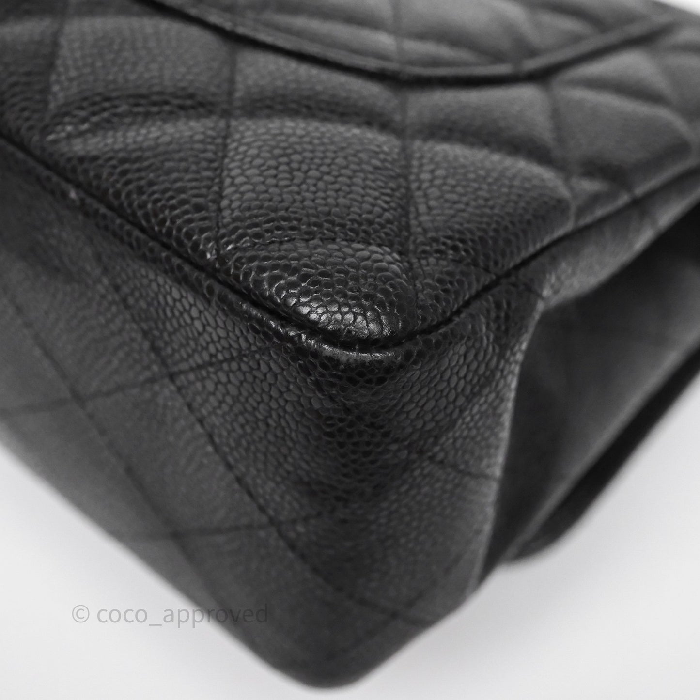 Chanel Jumbo Single Flap Black Caviar Silver Hardware