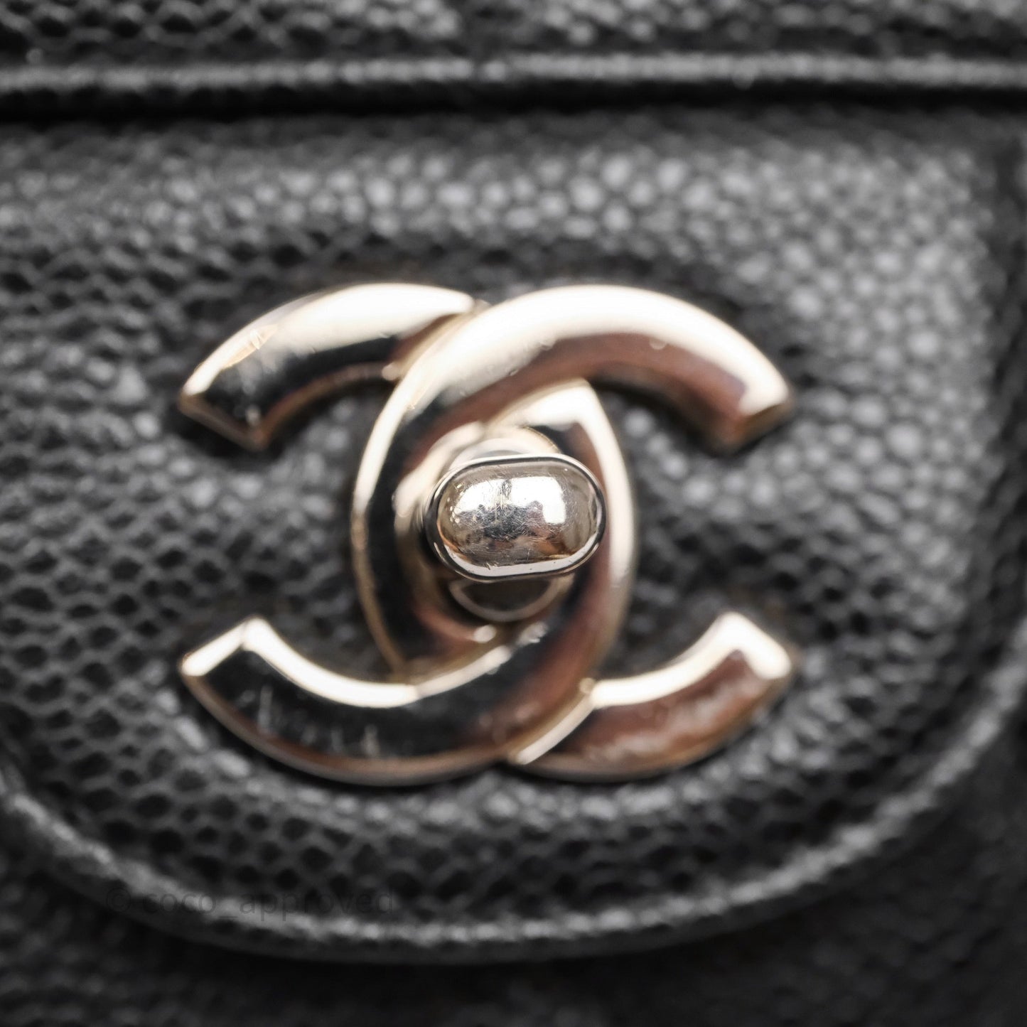 Chanel Jumbo Single Flap Black Caviar Silver Hardware