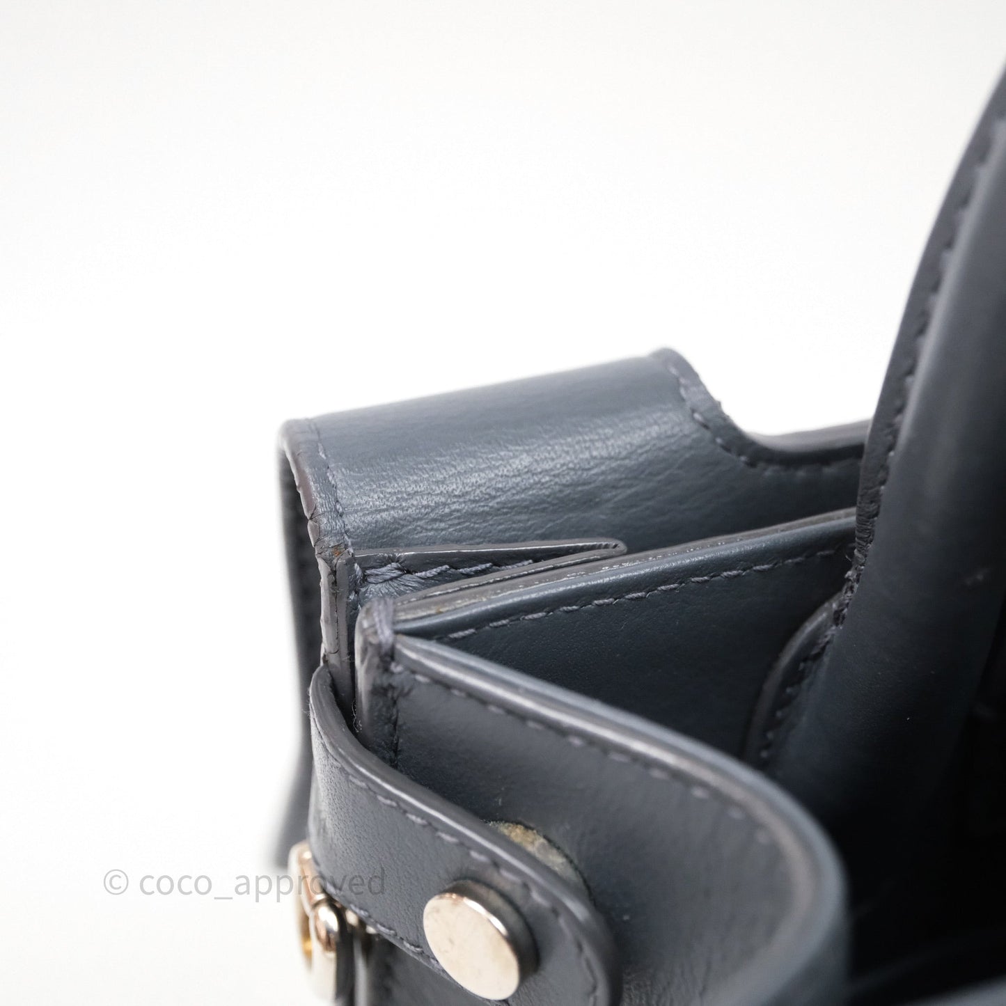 Christian Dior Mini Diorever Bag Grained Calfskin Grey