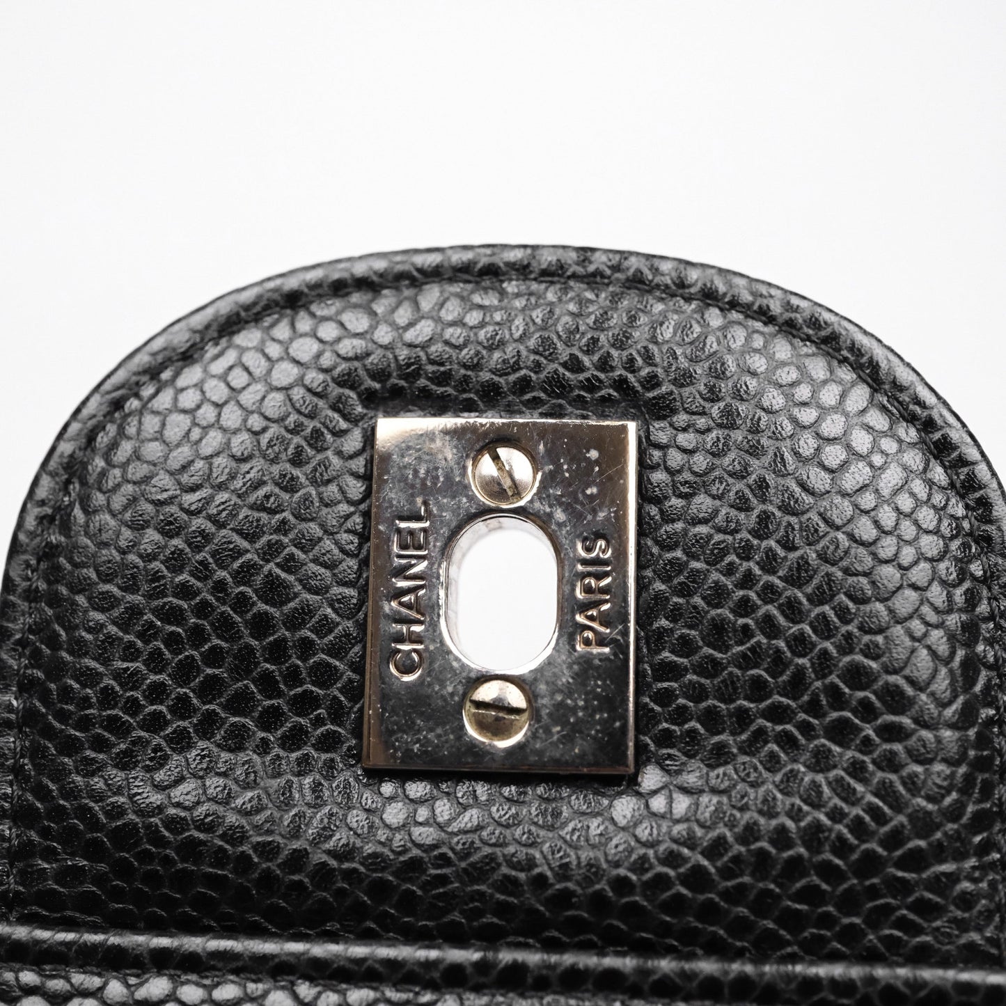 Chanel Jumbo Single Flap Black Caviar Silver Hardware