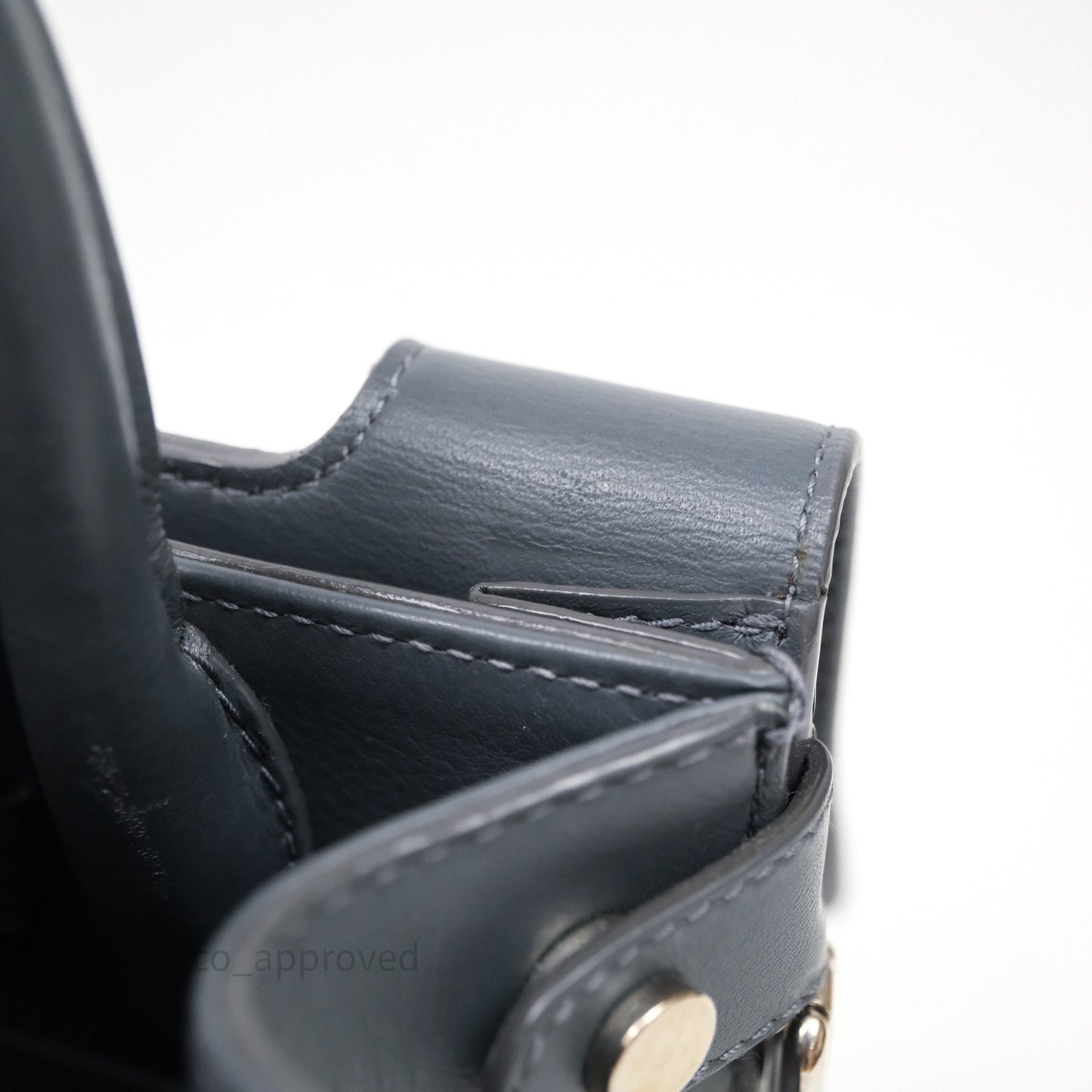 Christian Dior Mini Diorever Bag Grained Calfskin Grey