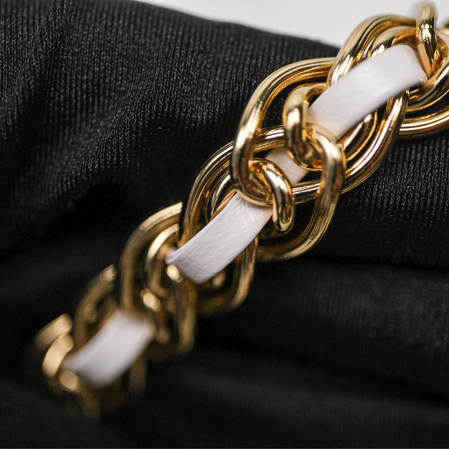 Chanel Top Handle White Lambskin Gold Hardware