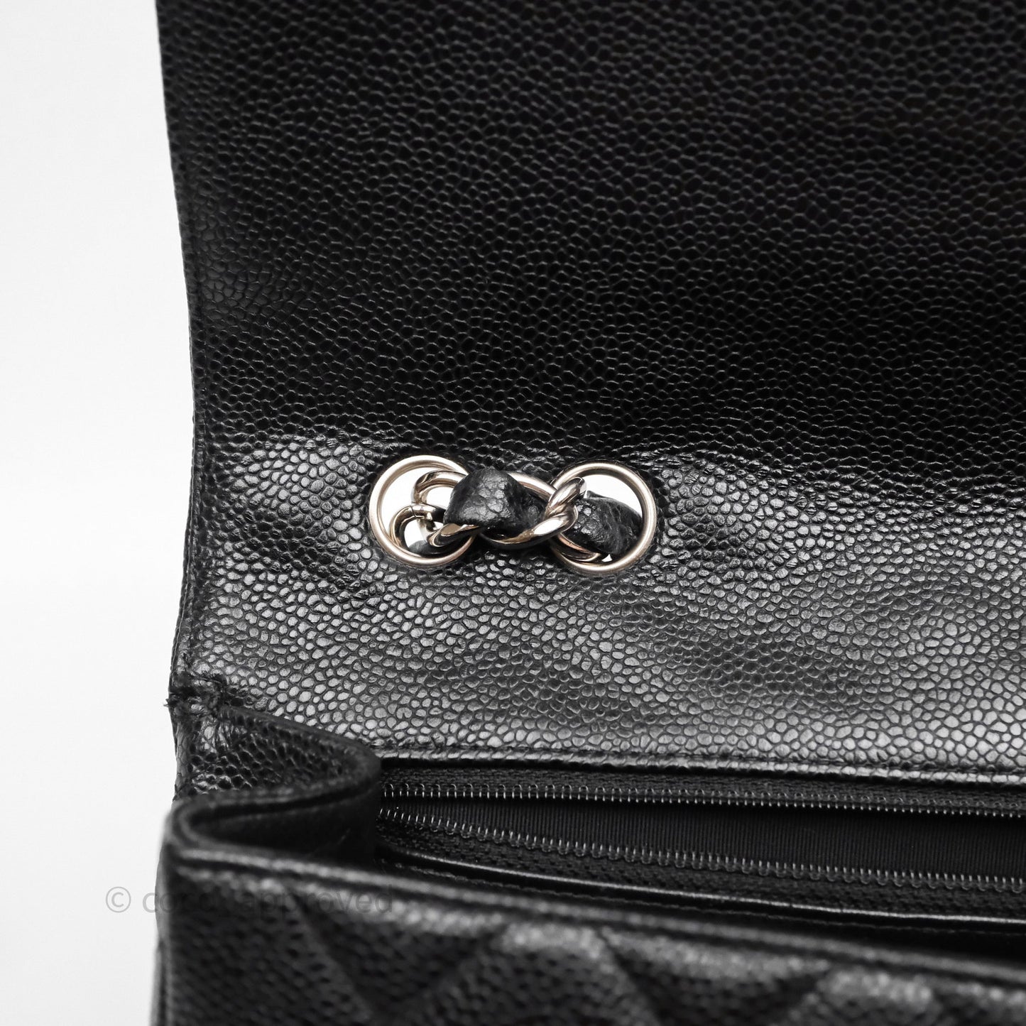 Chanel Jumbo Single Flap Black Caviar Silver Hardware