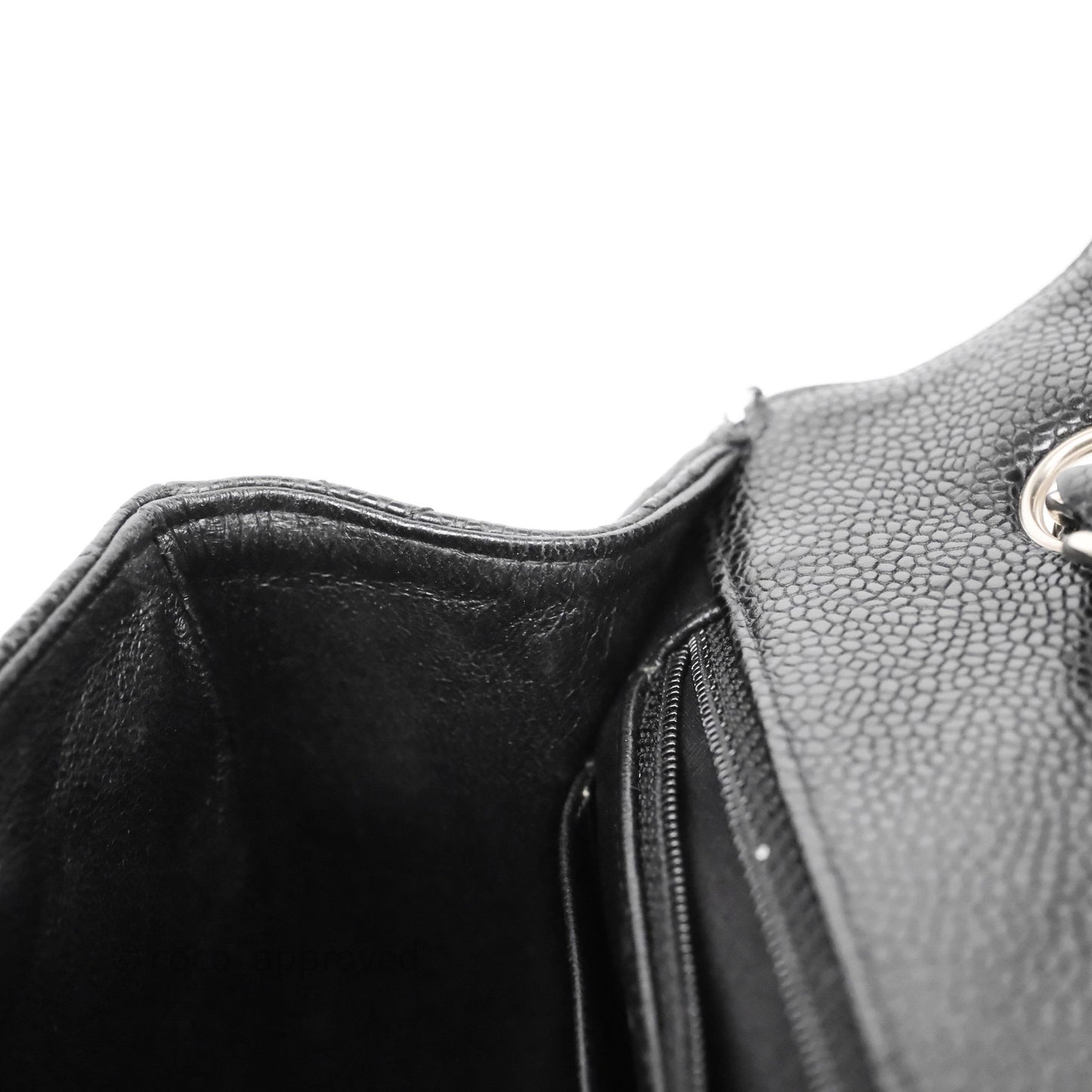 Chanel Jumbo Single Flap Black Caviar Silver Hardware