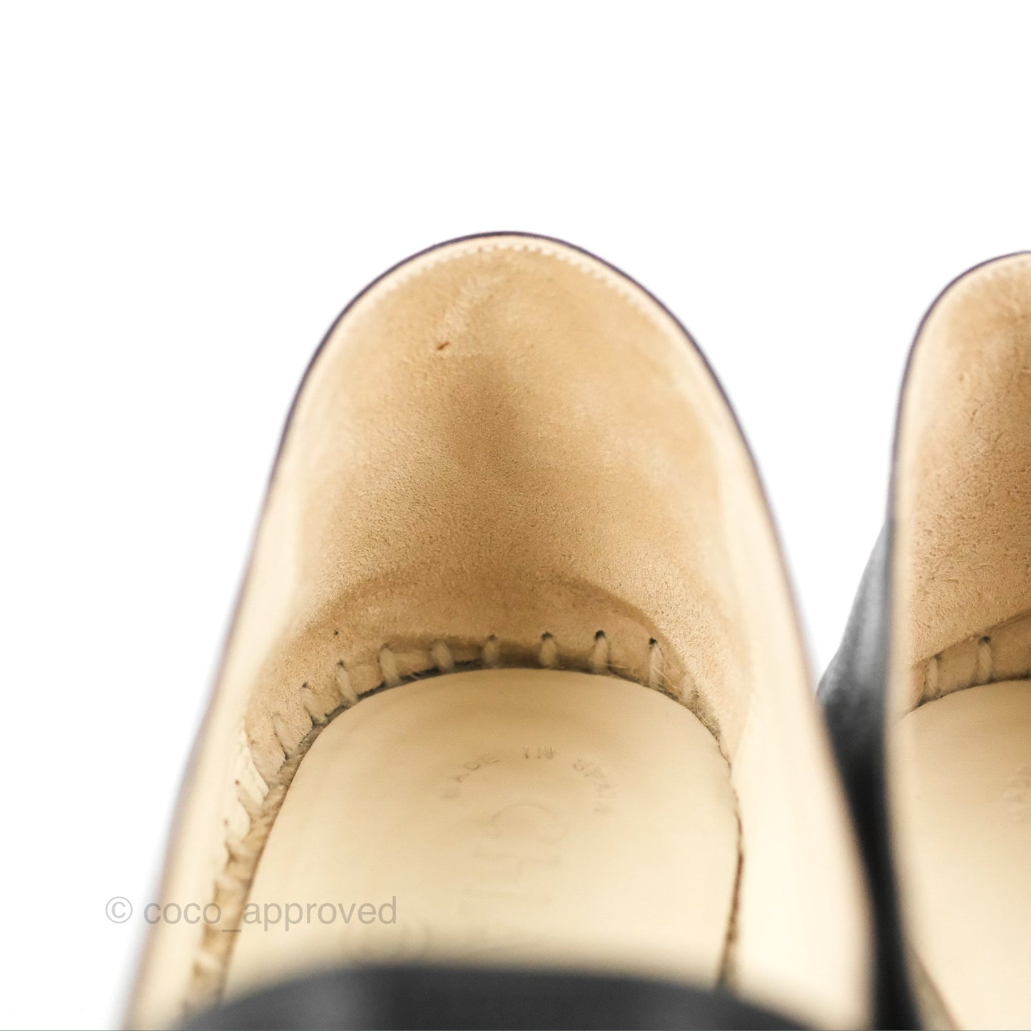 Chanel Espadrille Black Leather Size 39