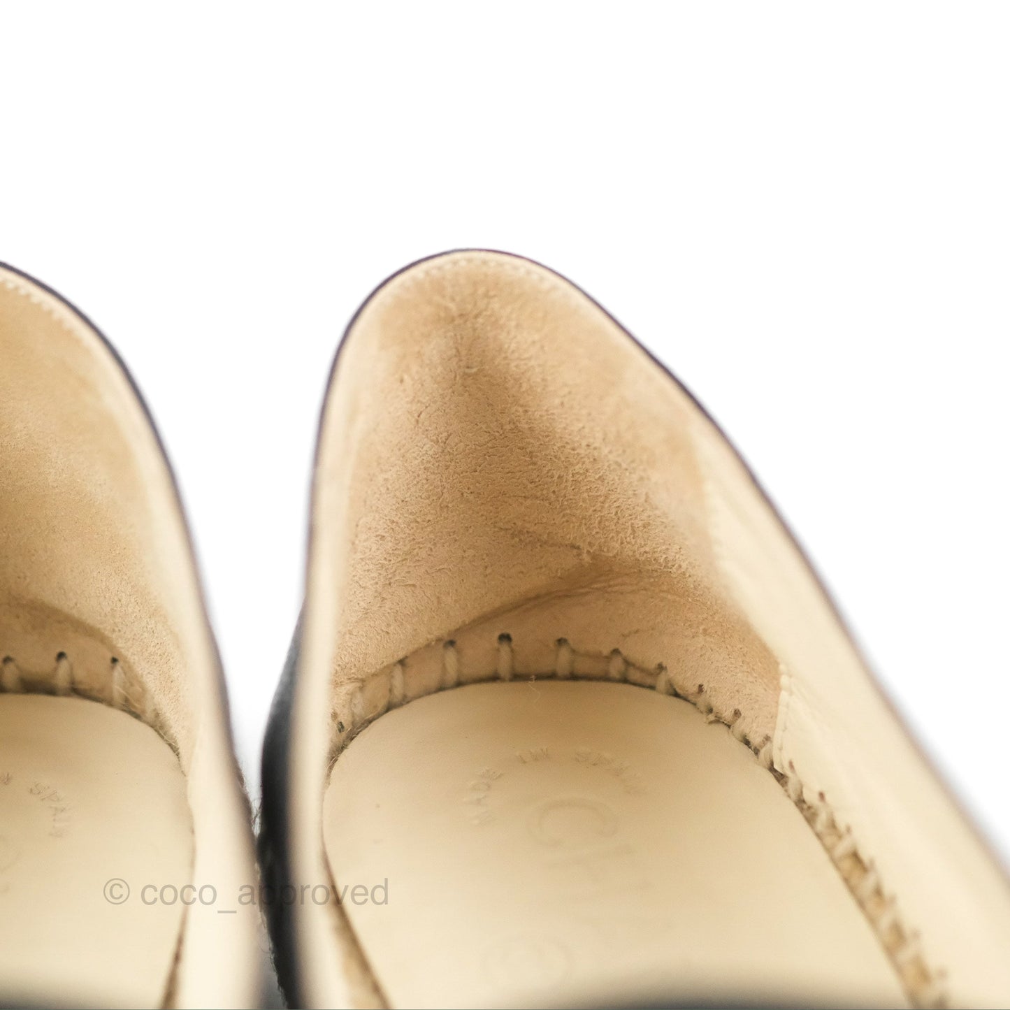 Chanel Espadrille Black Leather Size 39