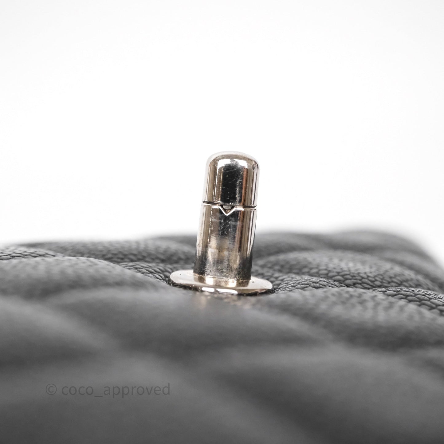 Chanel Jumbo Single Flap Black Caviar Silver Hardware