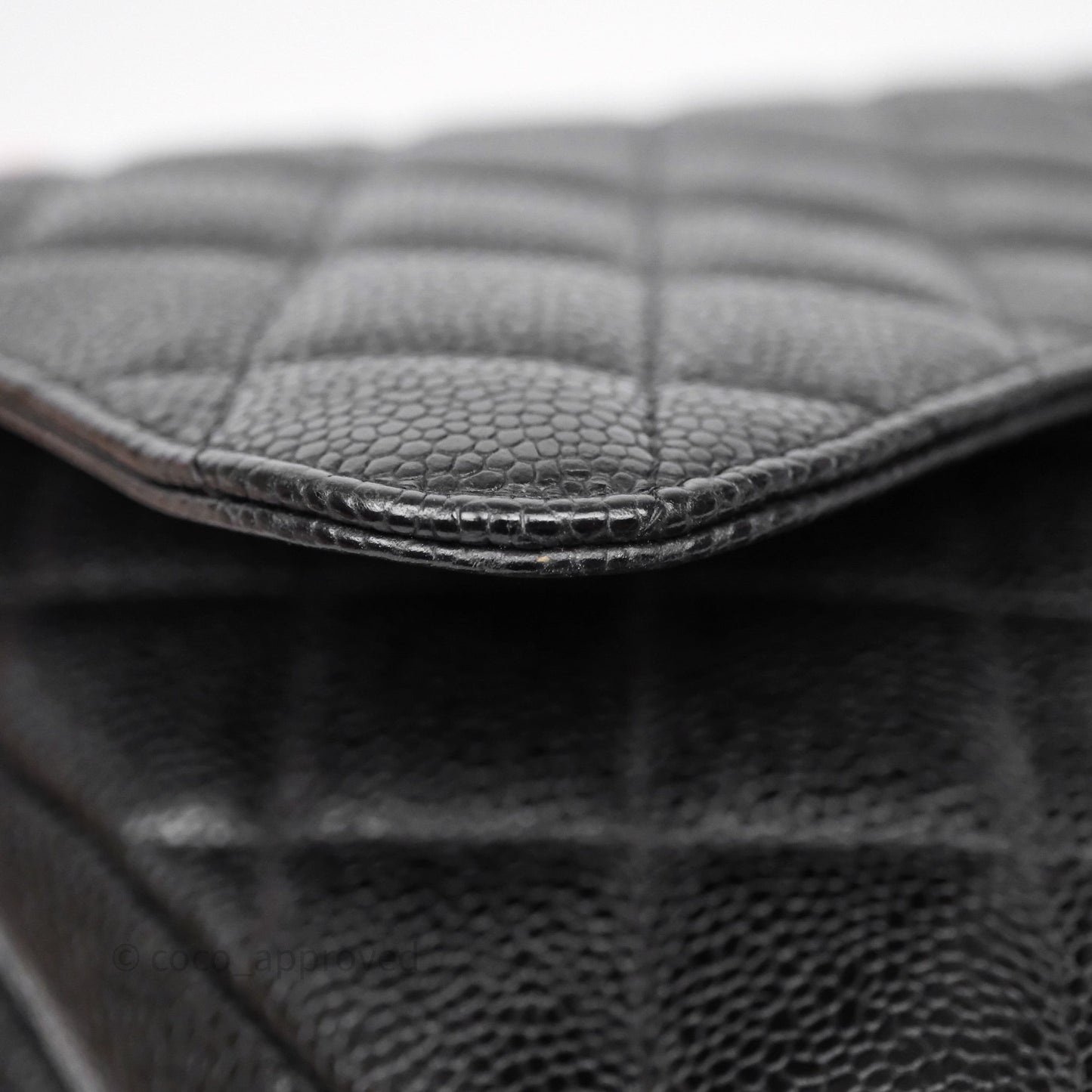 Chanel Jumbo Single Flap Black Caviar Silver Hardware
