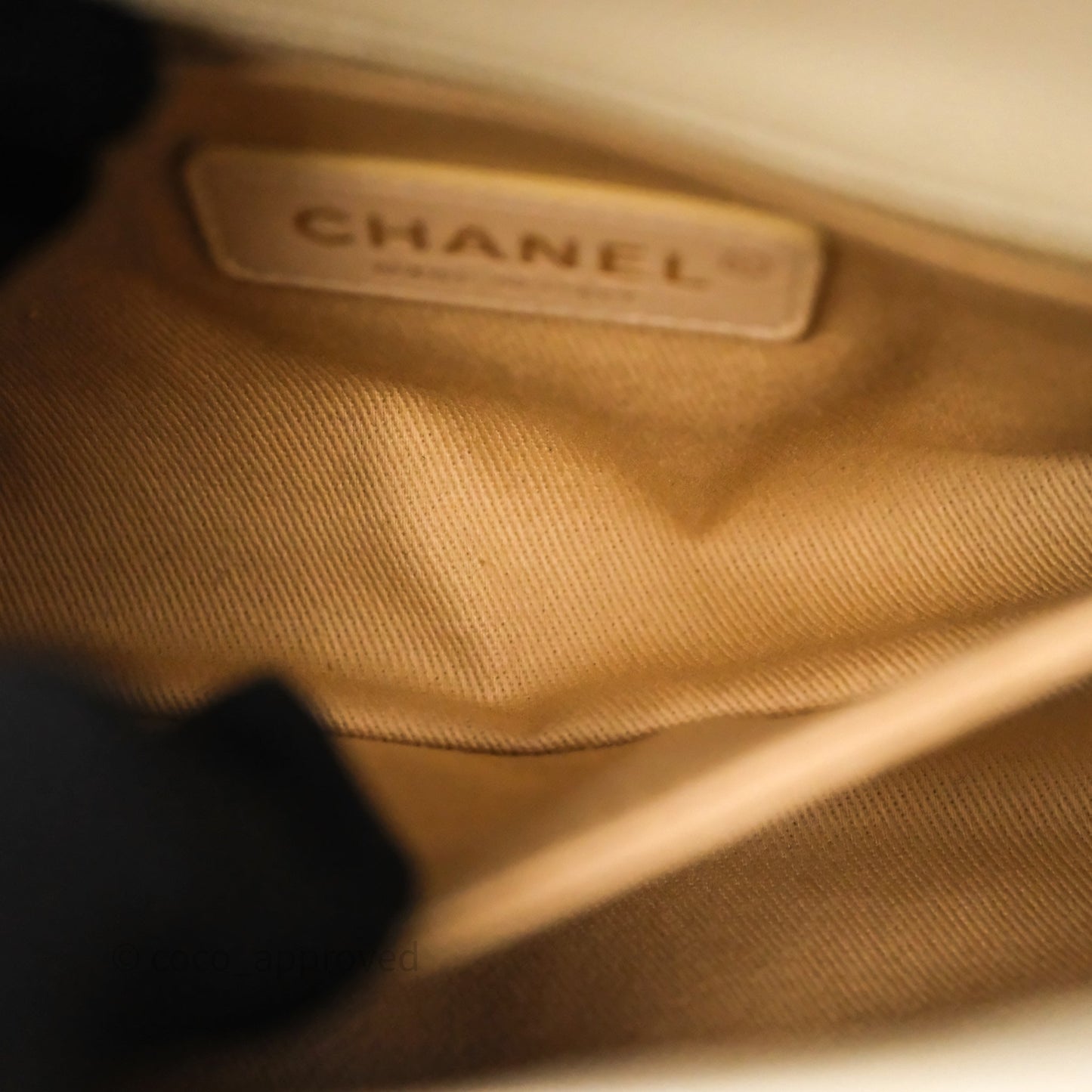 Chanel Mini Coco Handle Quilted Iridescent White Caviar Gold Hardware