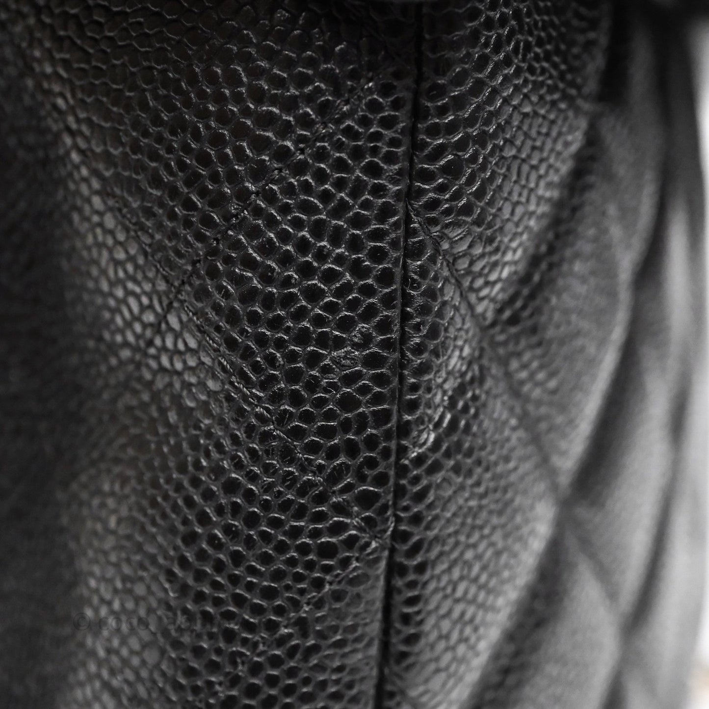 Chanel Jumbo Single Flap Black Caviar Silver Hardware