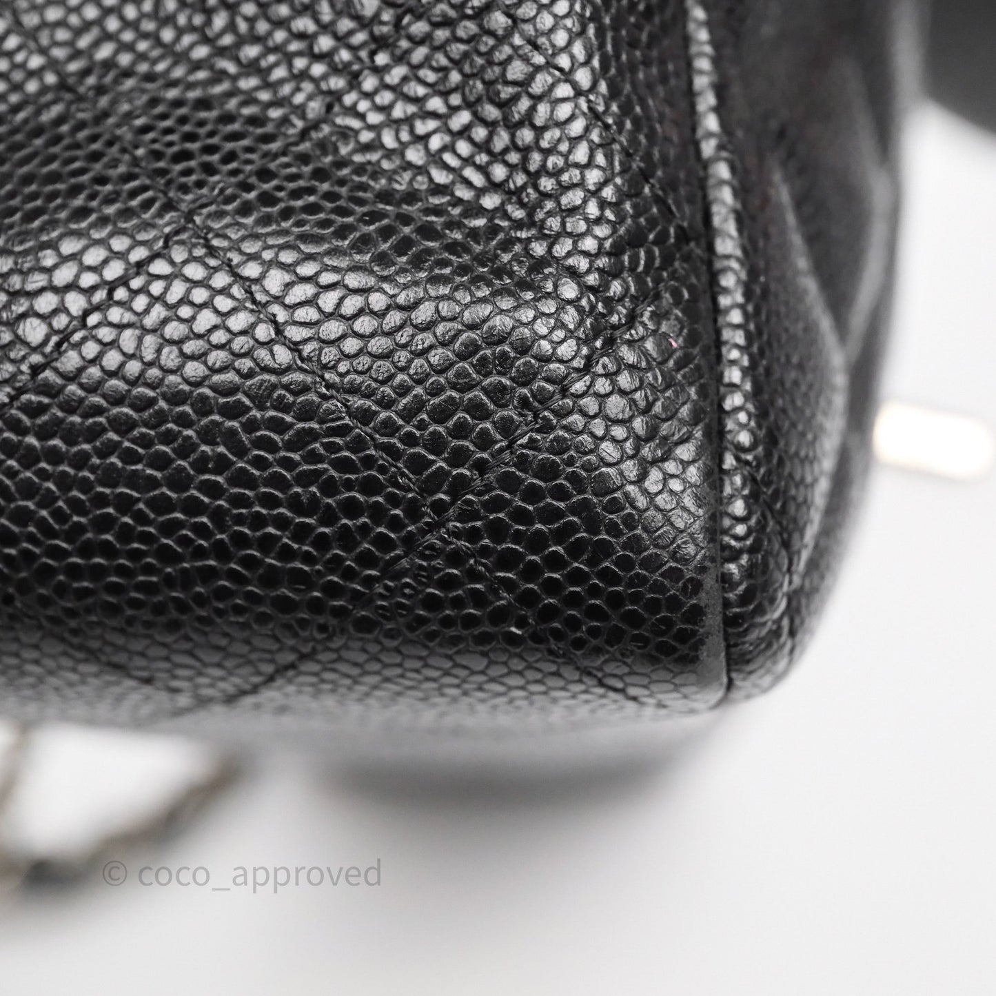 Chanel Jumbo Single Flap Black Caviar Silver Hardware