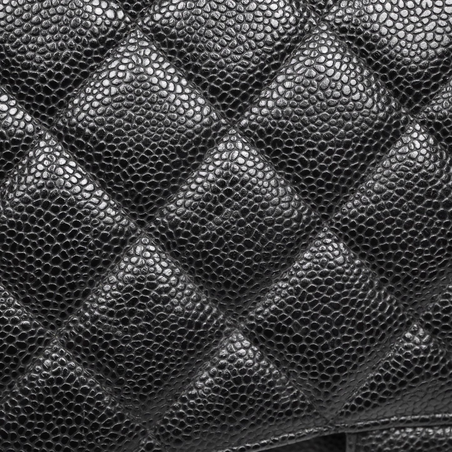Chanel Jumbo Single Flap Black Caviar Silver Hardware