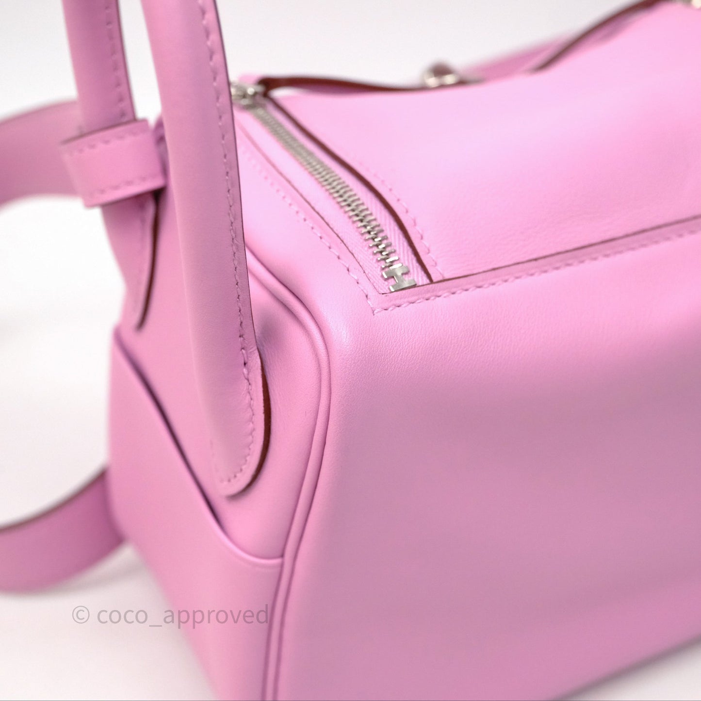 Hermès Mini Lindy 20 Swift Mauve Sylvestre X9 Palladium Hardware