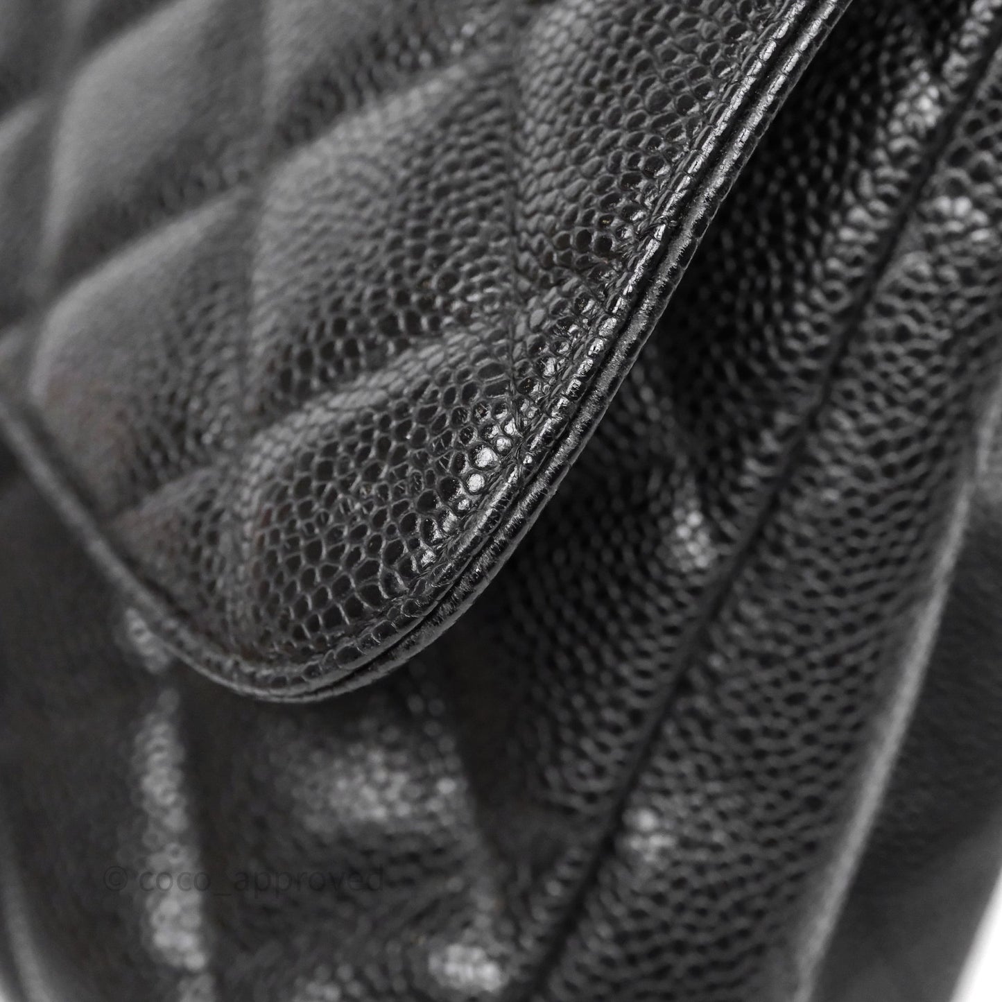Chanel Jumbo Single Flap Black Caviar Silver Hardware