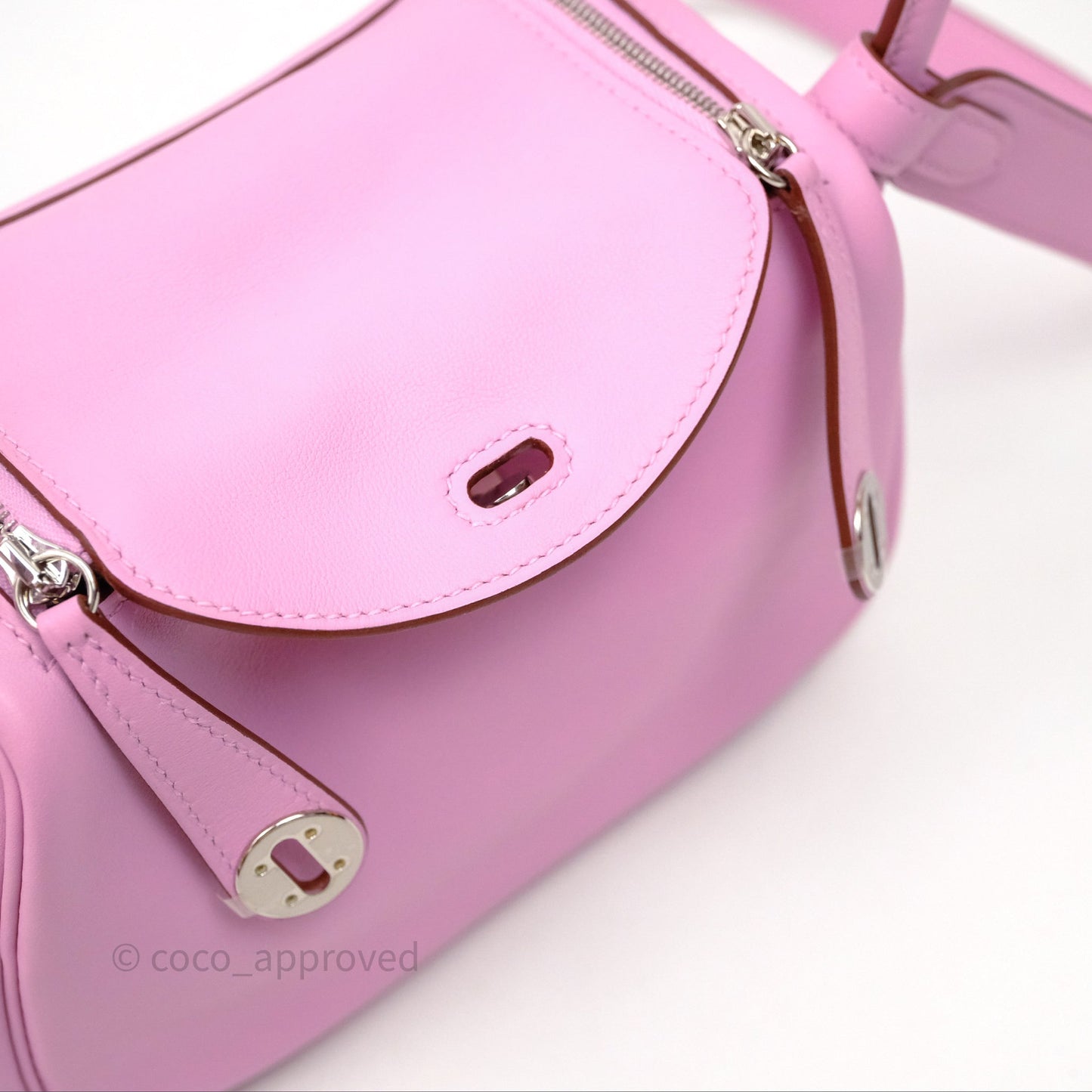 Hermès Mini Lindy 20 Swift Mauve Sylvestre X9 Palladium Hardware