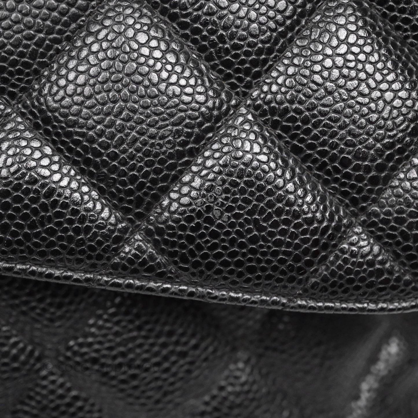 Chanel Jumbo Single Flap Black Caviar Silver Hardware