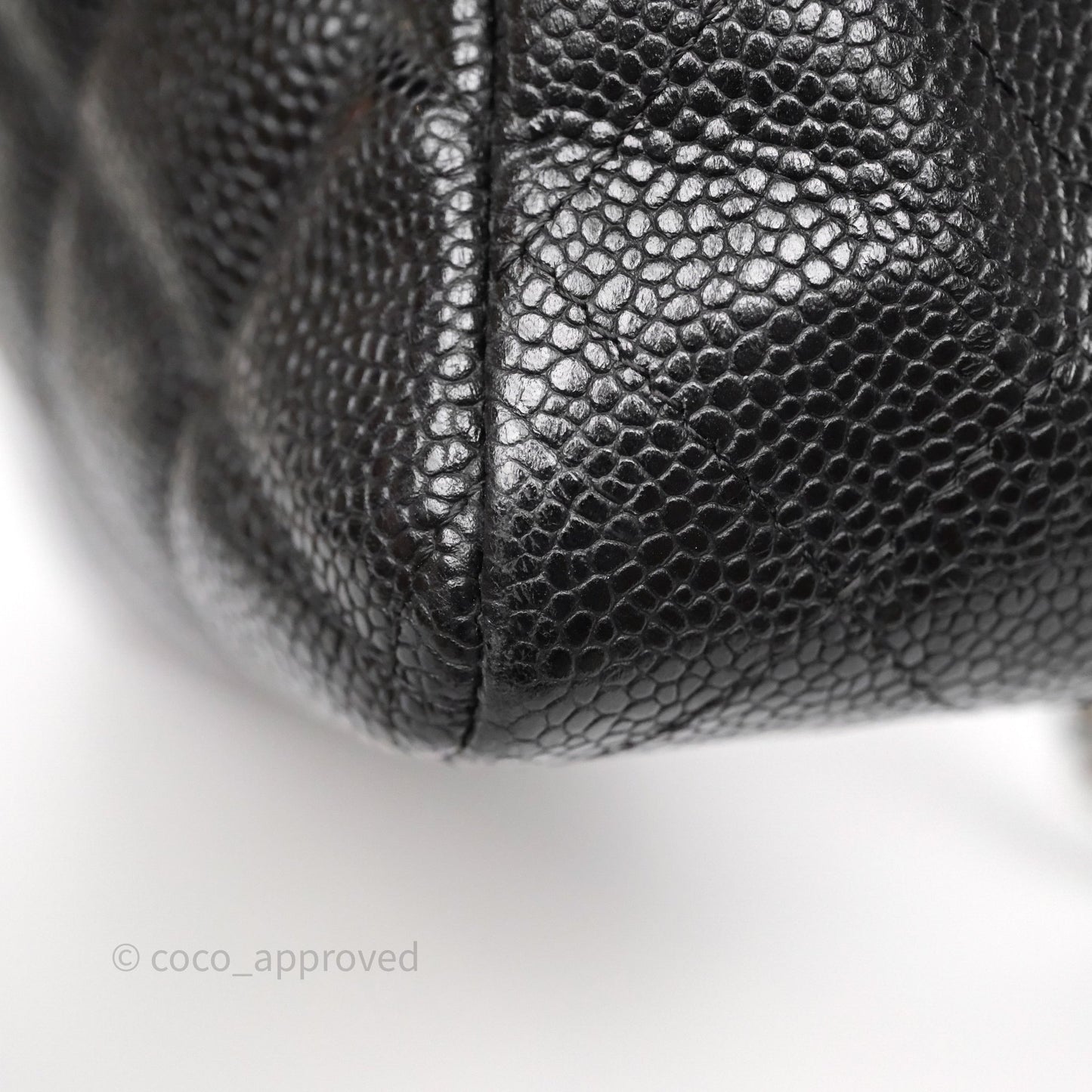 Chanel Jumbo Single Flap Black Caviar Silver Hardware