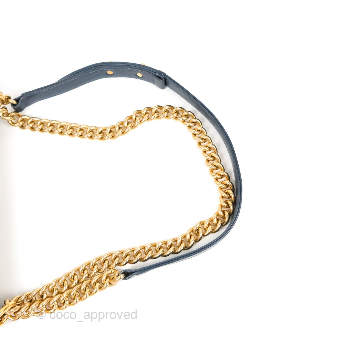 Chanel Medium Boy Chevron Braided Fabric Navy Calfskin Aged Gold Hardware