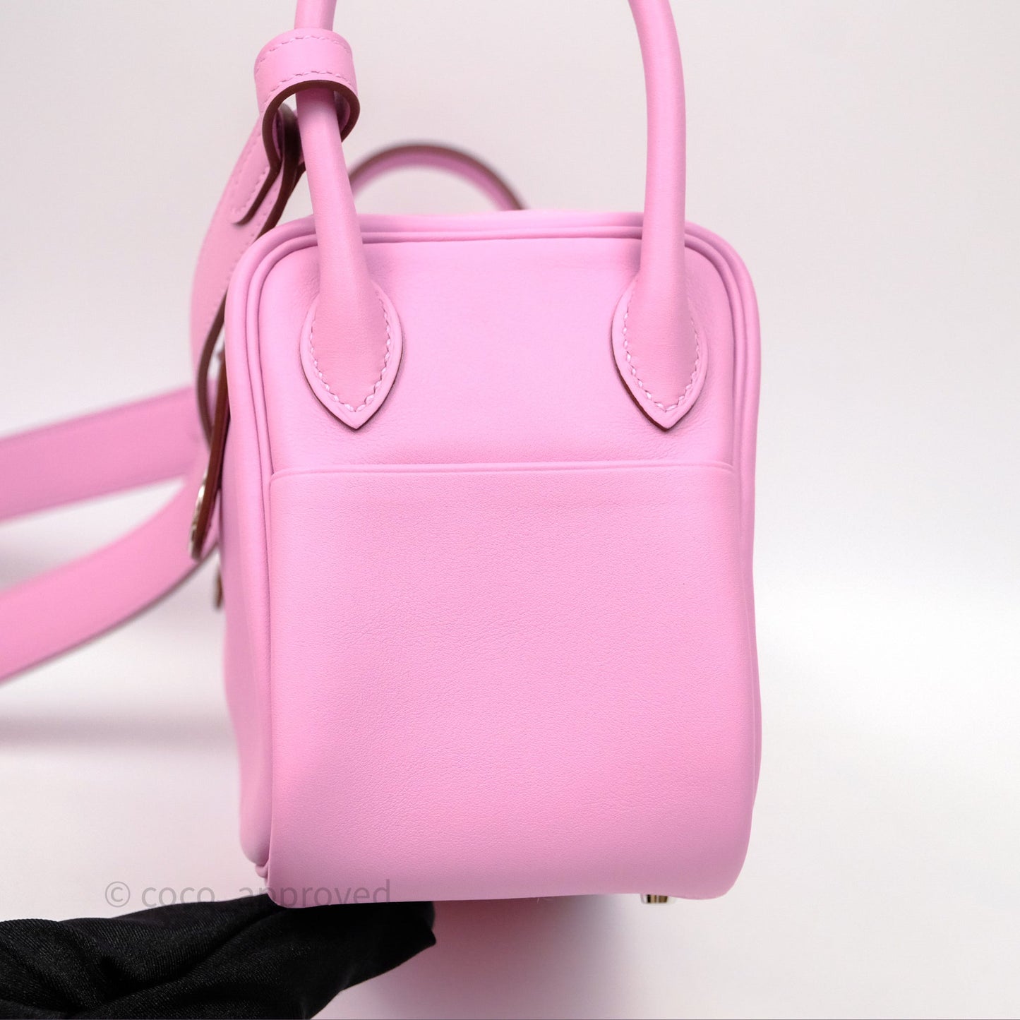 Hermès Mini Lindy 20 Swift Mauve Sylvestre X9 Palladium Hardware